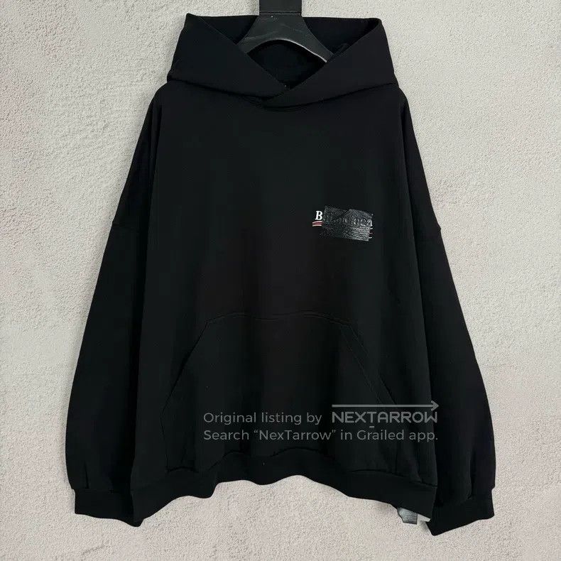 Balenciaga Balenciaga Black Coke Wave Print Tape Hoodie Size US M / EU 48-50 / 2 - 1 Thumbnail
