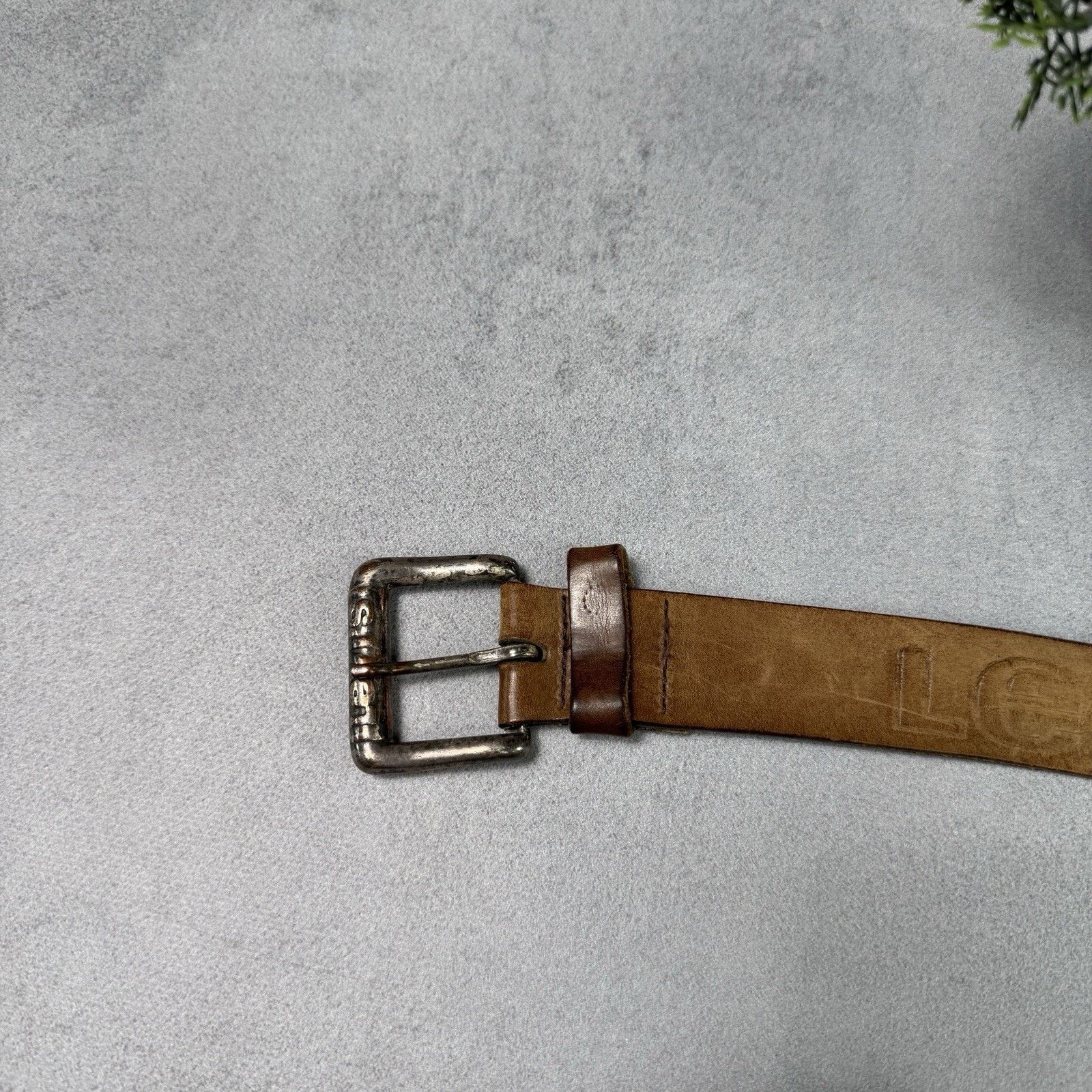Levi's Vintage Levis Logo Belt Leather Brown Size 38 - 2 Thumbnail