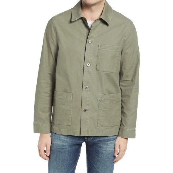 Image of Bonobos Mens Olive Green Lightweight Button Front Pockets Ch (Size XL)