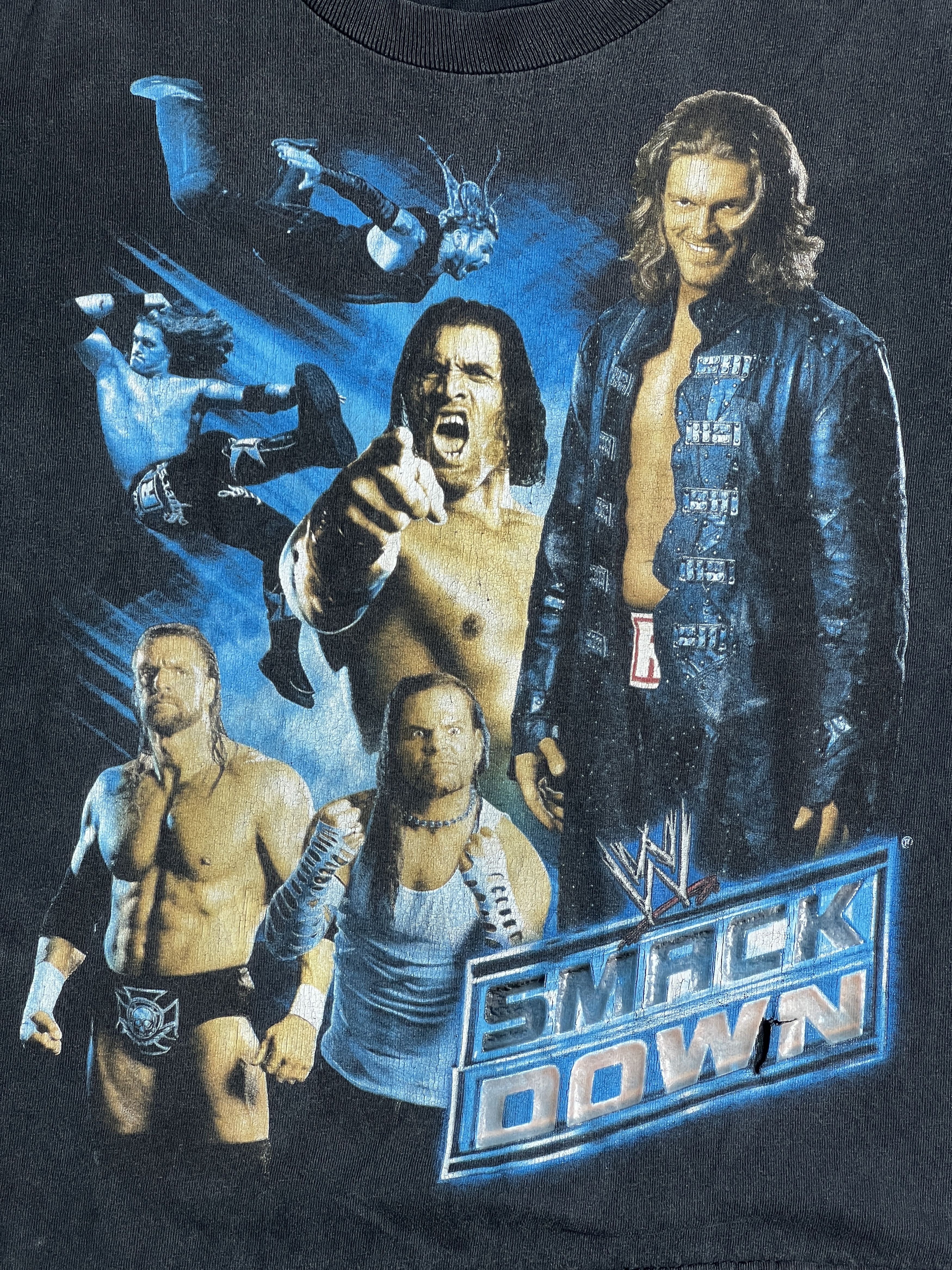 Vintage × WWE Vintage WWE SmackDown Wrestling Graphic Tee GTME584 Size US XXS / EU 40 - 2 Thumbnail