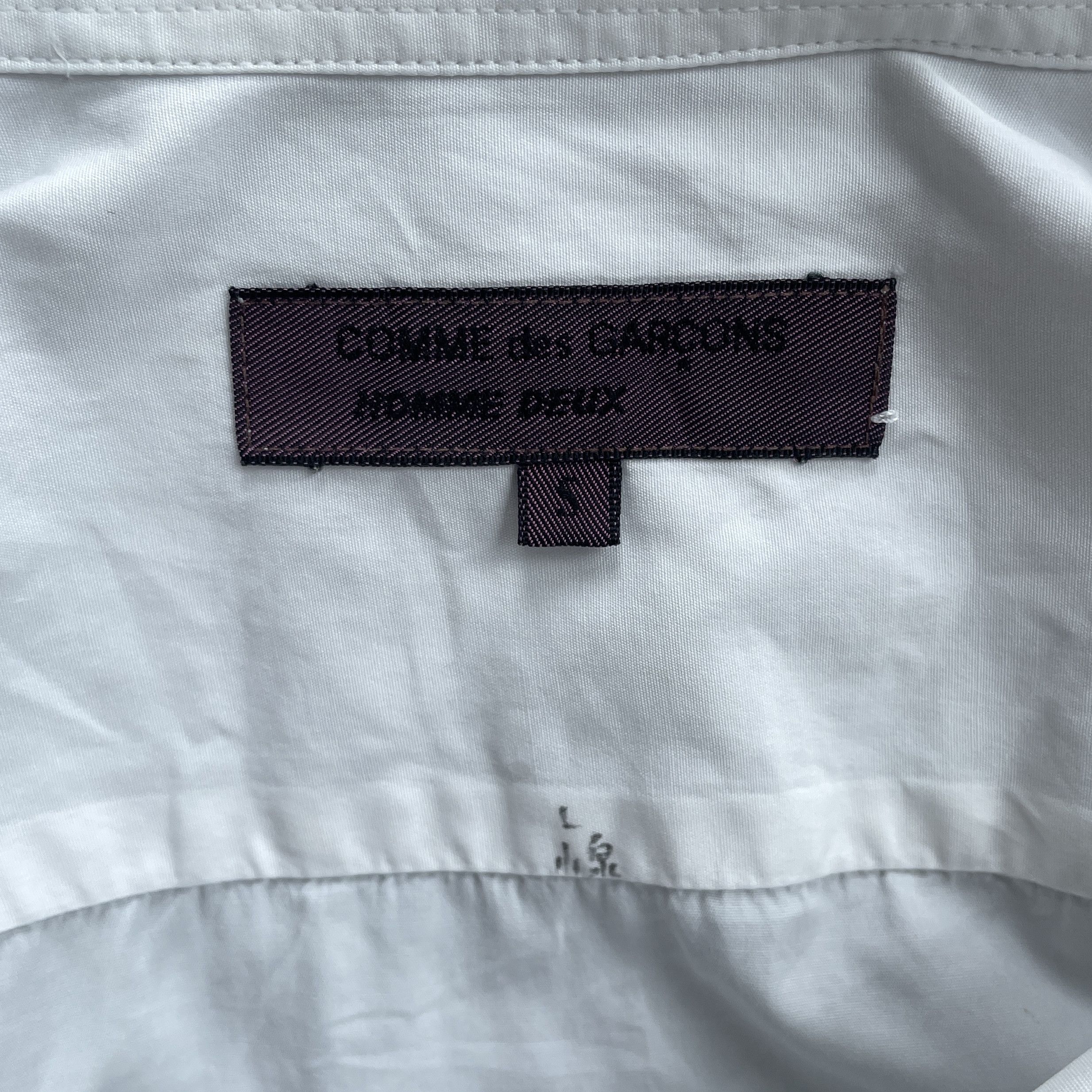 Comme des Garcons Homme Deux COMME des GARCONS HOMME DEUX 90's Classic White Shirt Size US S / EU 44-46 / 1 - 5 Thumbnail
