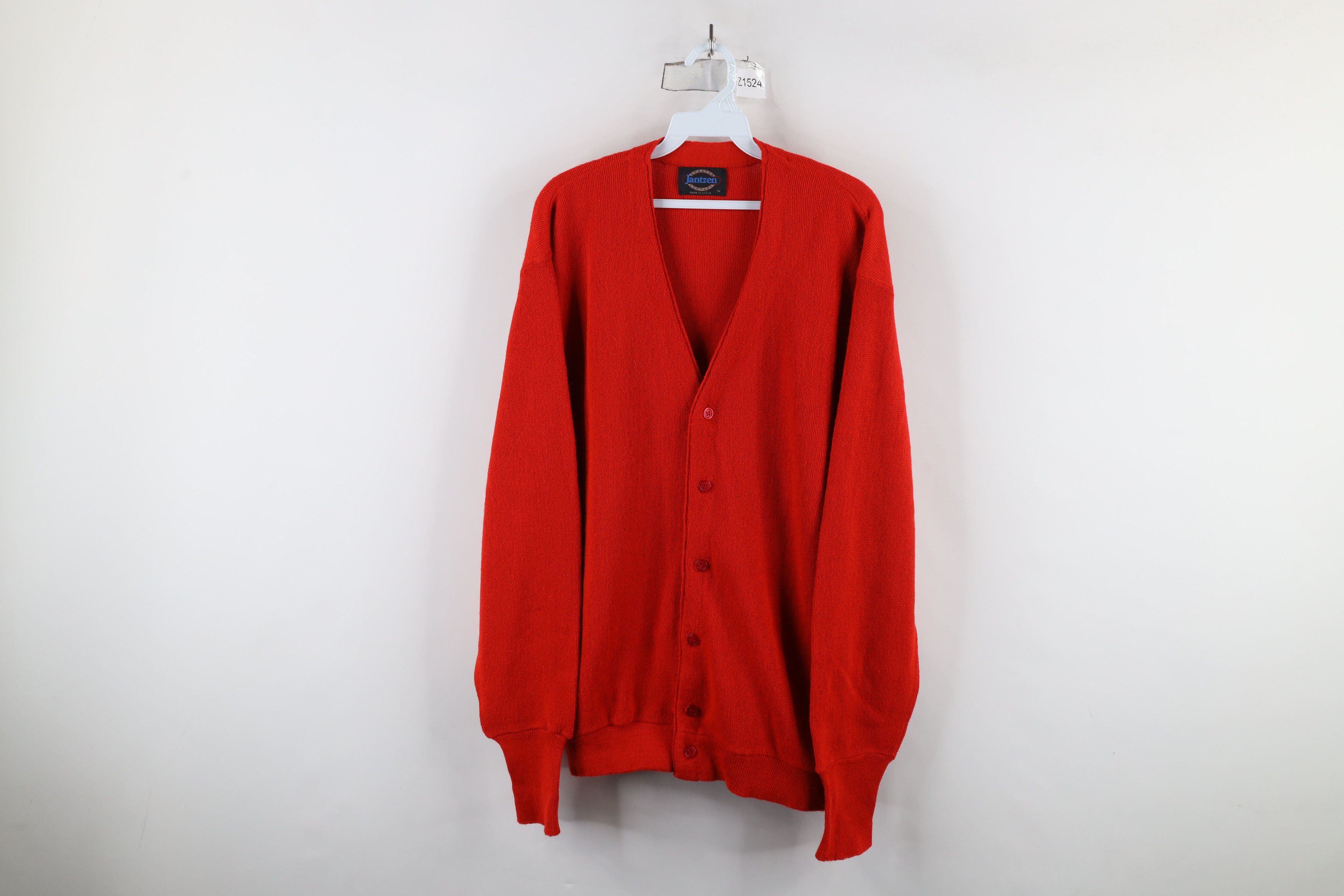 Vintage Vintage 70s Streetwear Knit Button Cardigan Sweater Red USA Size US M / EU 48-50 / 2 - 1 Thumbnail