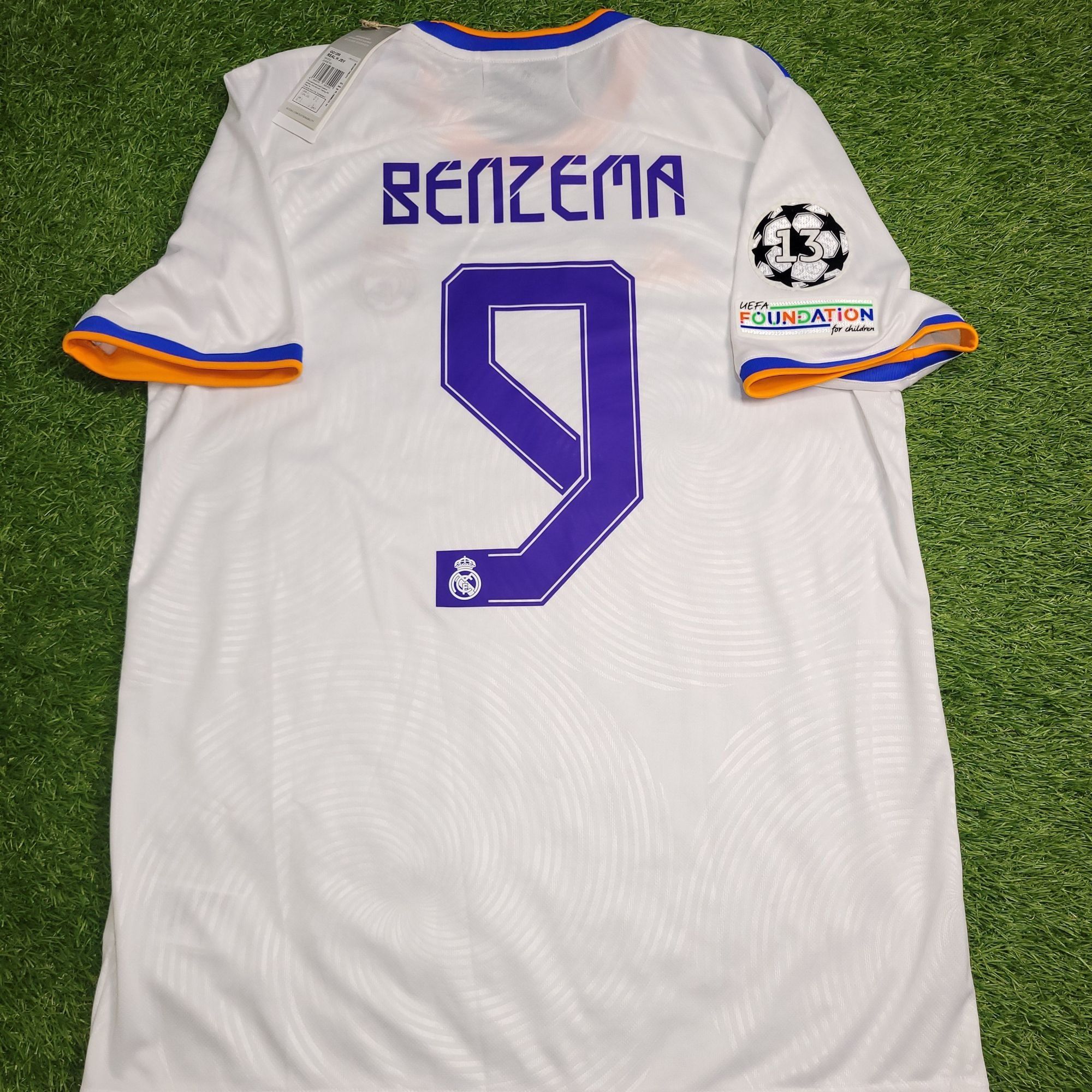 Benzema Real Madrid 2021 2022 FINAL Soccer Jersey BNWT L