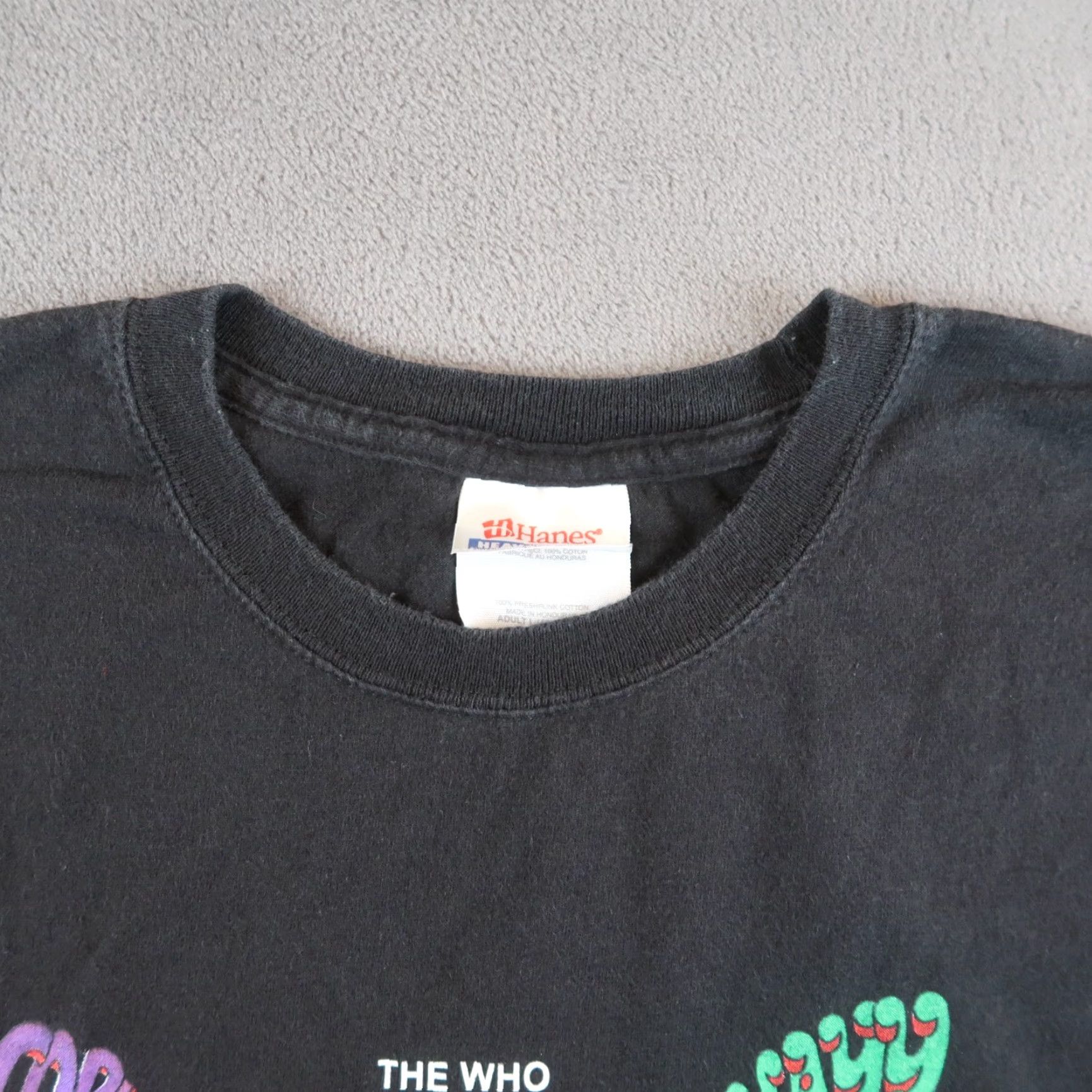 Hanes VINTAGE The Who T Shirt Mens L Black 2004 A Quick One Happy Jack Band Promo Y2K Hanes Shirt Mens L Black Band Shirt Size US L / EU 52-54 / 3 - 6 Thumbnail