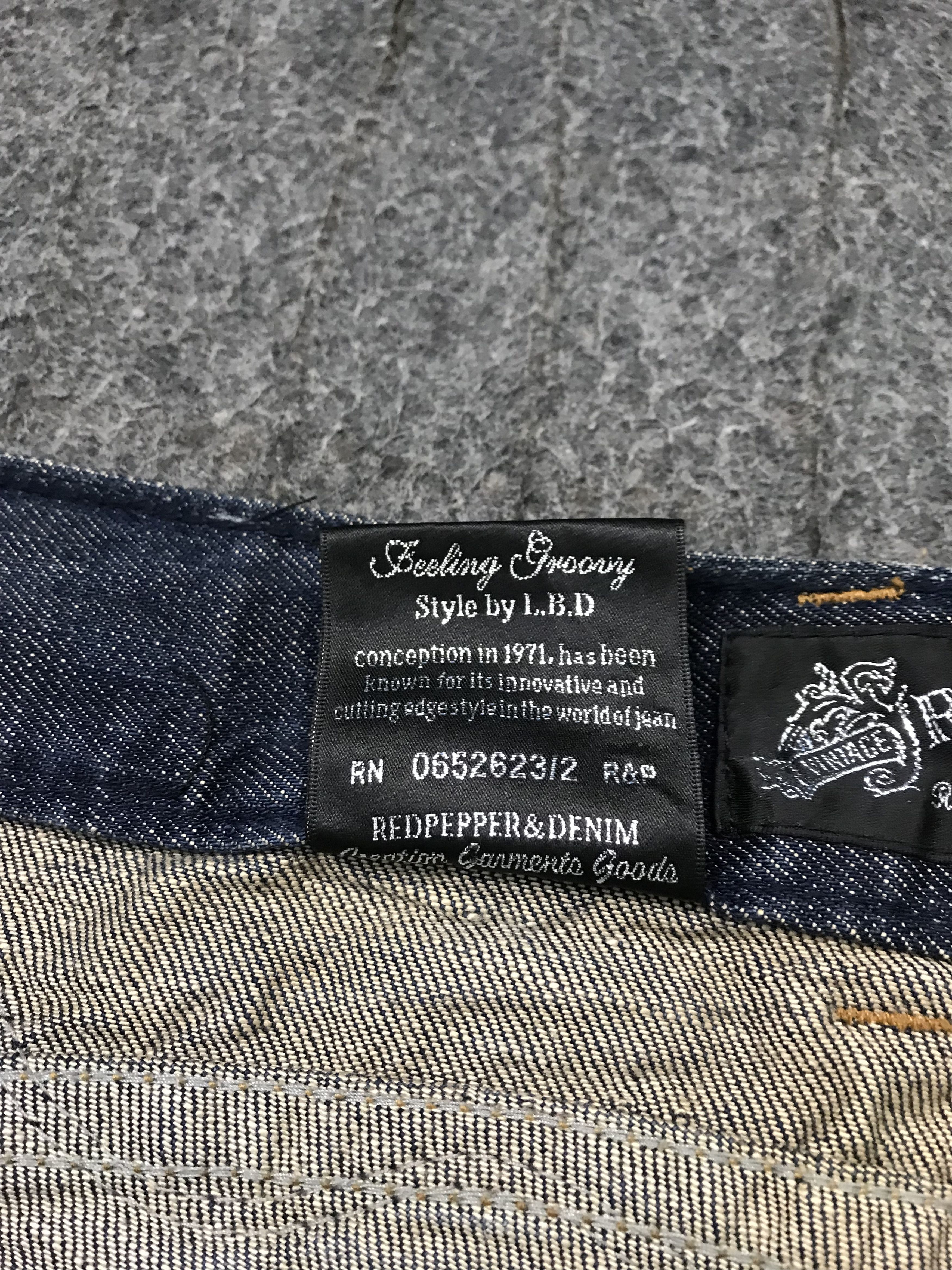 Japanese Brand Red Pepper Denim Japan&Co Embroidery Art Indigo Jeans Size US 33 - 8 Thumbnail