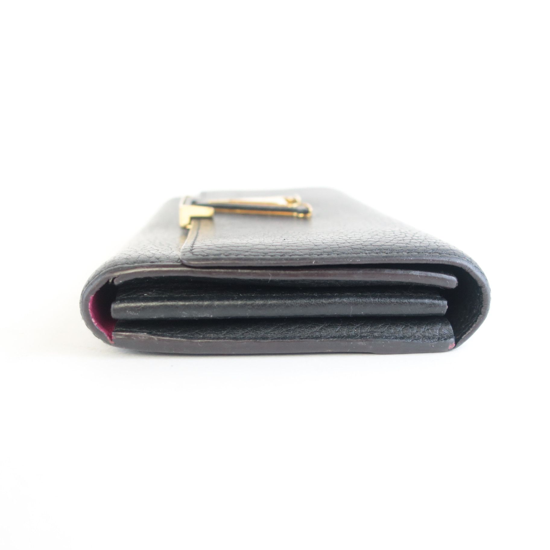 Louis Vuitton Louis Vuitton Black Taurillon Leather Capucines Wallet Size ONE SIZE - 5 Thumbnail