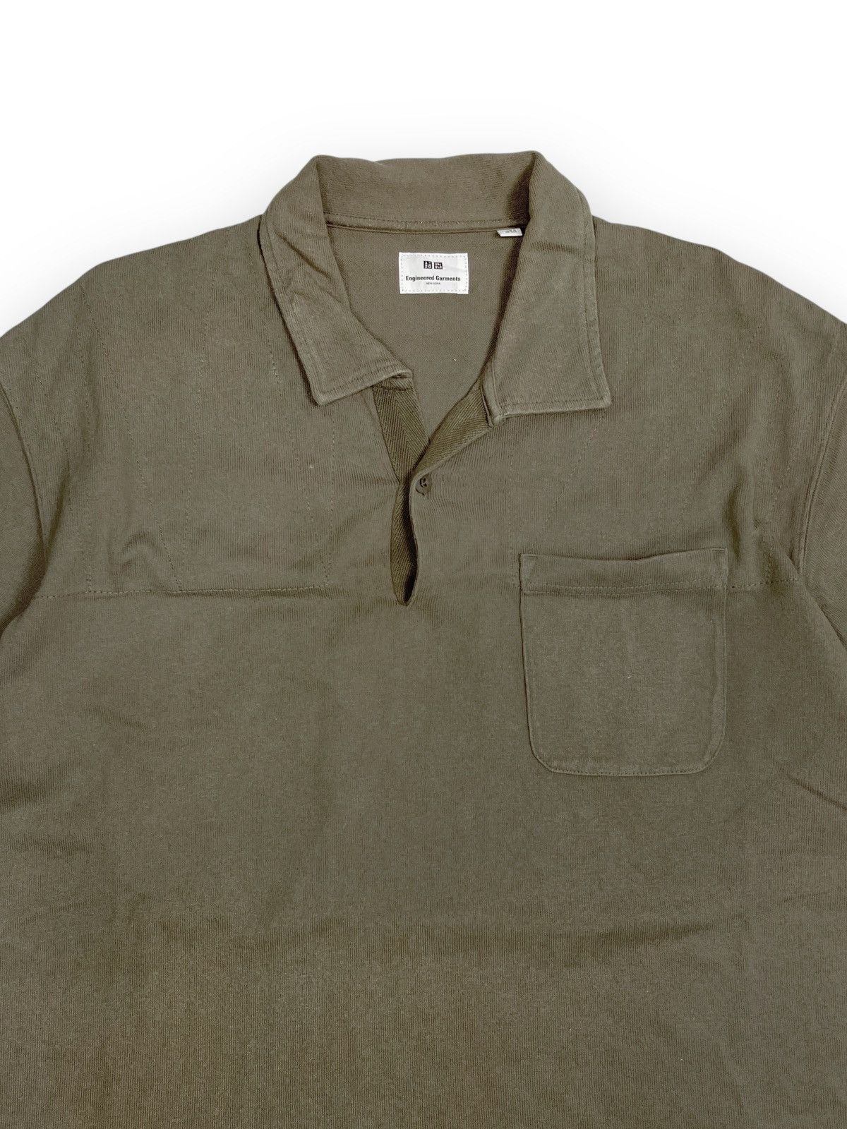 Engineered Garments × Uniqlo Uniqlo x Engineered Garments Olive Green Polo Shirt Size US XL / EU 56 / 4 - 2 Thumbnail