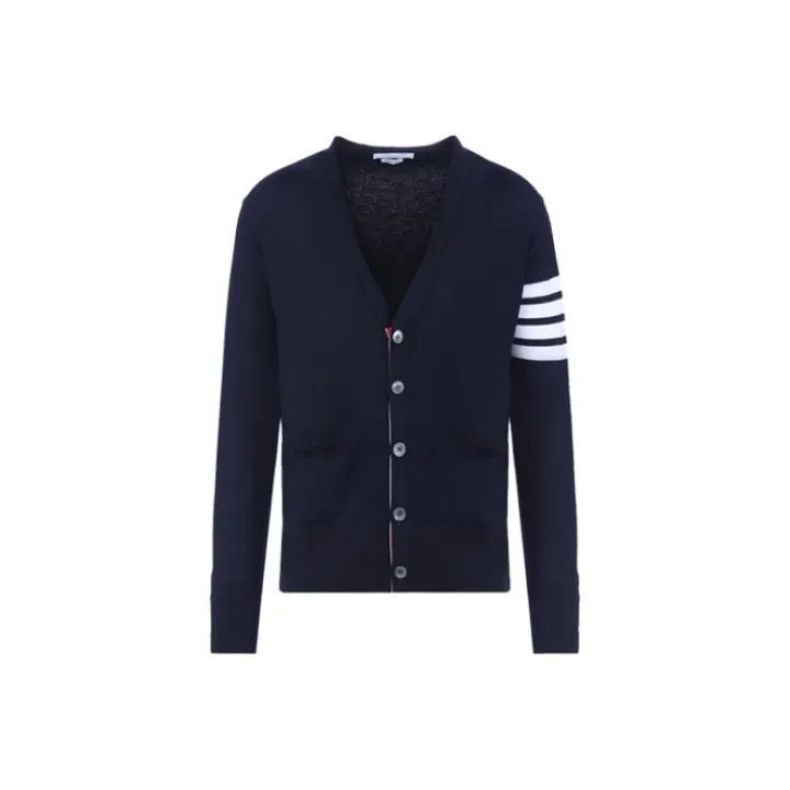 Thom Browne Classic V-Neck Wool Cardigan 0079