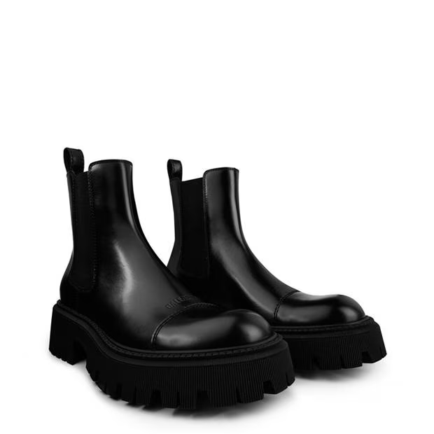 Balenciaga Leather Tractor Ankle Boots Size US 7 / EU 40 - 5 Thumbnail
