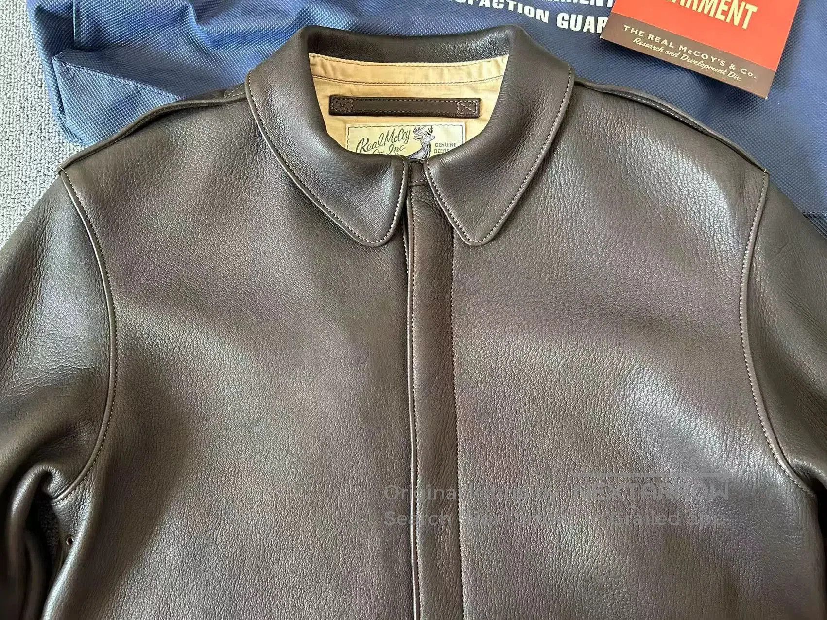 The Real McCoy's real mccoy a2 brown leather flight jacket. Size US M / EU 48-50 / 2 - 3 Thumbnail