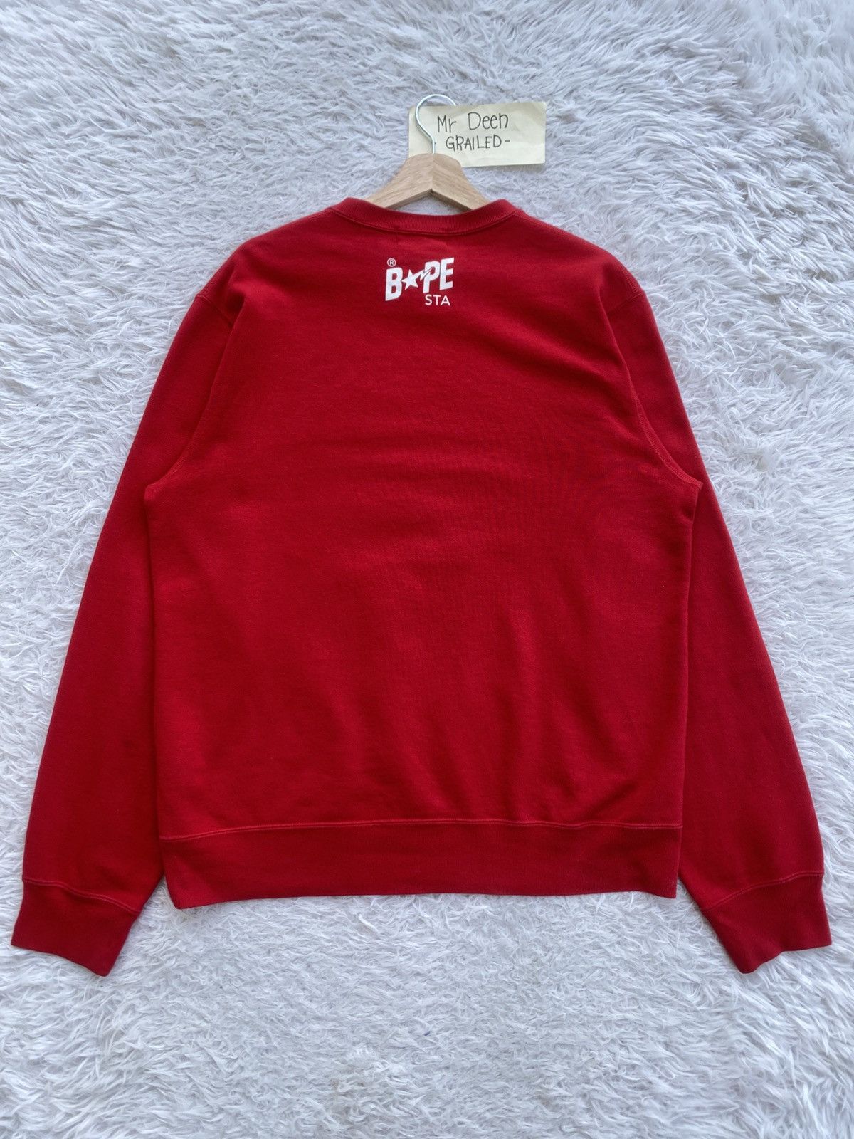 Bape Rare BAPE Camo Bapesta Crewneck Red Sweater Size US XL / EU 56 / 4 - 24 Thumbnail
