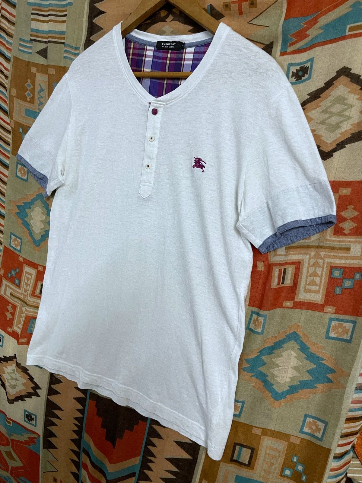 Black Label × Burberry × Burberry Prorsum Burberry Black Label Henley T shirt Tartan Luxury Japan M Size US M / EU 48-50 / 2 - 7 Thumbnail