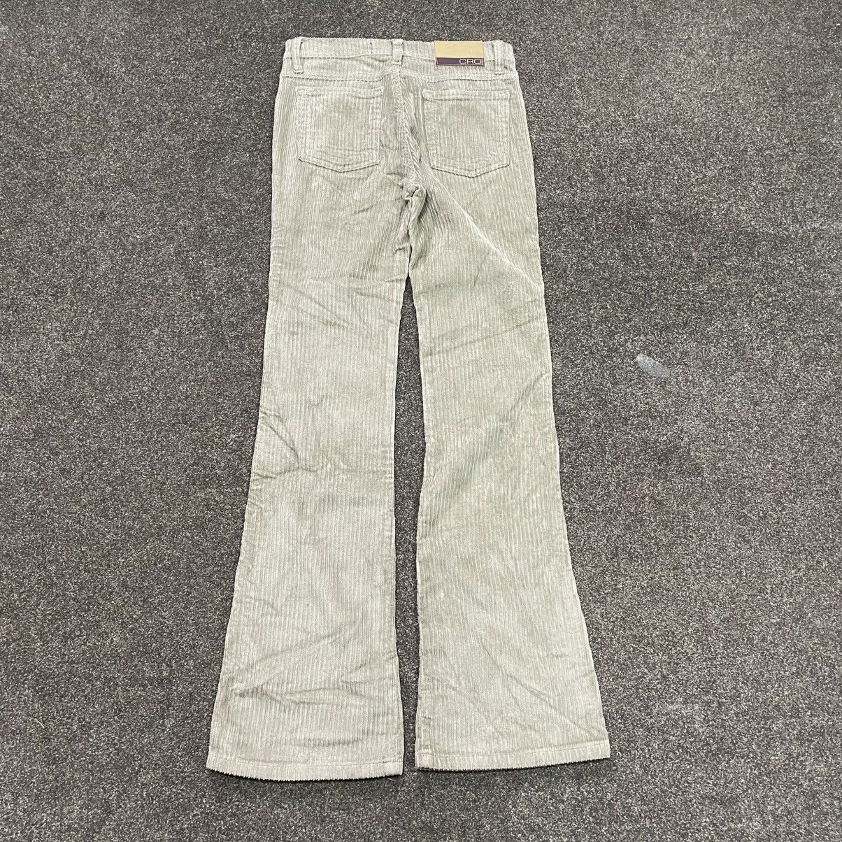 Vintage Vintage Y2K Flared Bootcut Pants Cream Wide Leg Thrashed Size 30" / US 8 / IT 44 - 3 Thumbnail