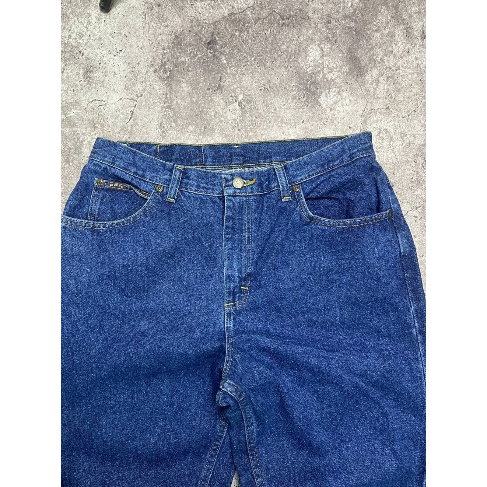 Japanese Brand Vintage Riders High Waist Straight Leg Jeans Blue 90s Style Size 32" / US 10 / IT 46 - 2 Thumbnail