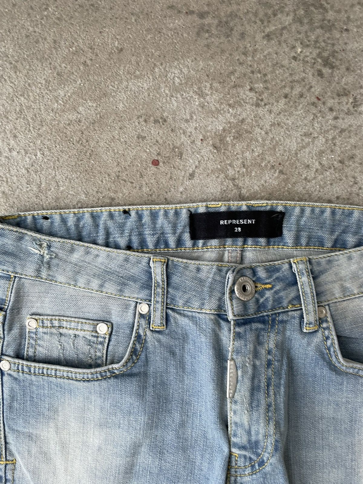 Represent Clo. REPRESENT DISTRESSED SKINNY BIKER JEANS Size US 28 / EU 44 - 5 Thumbnail