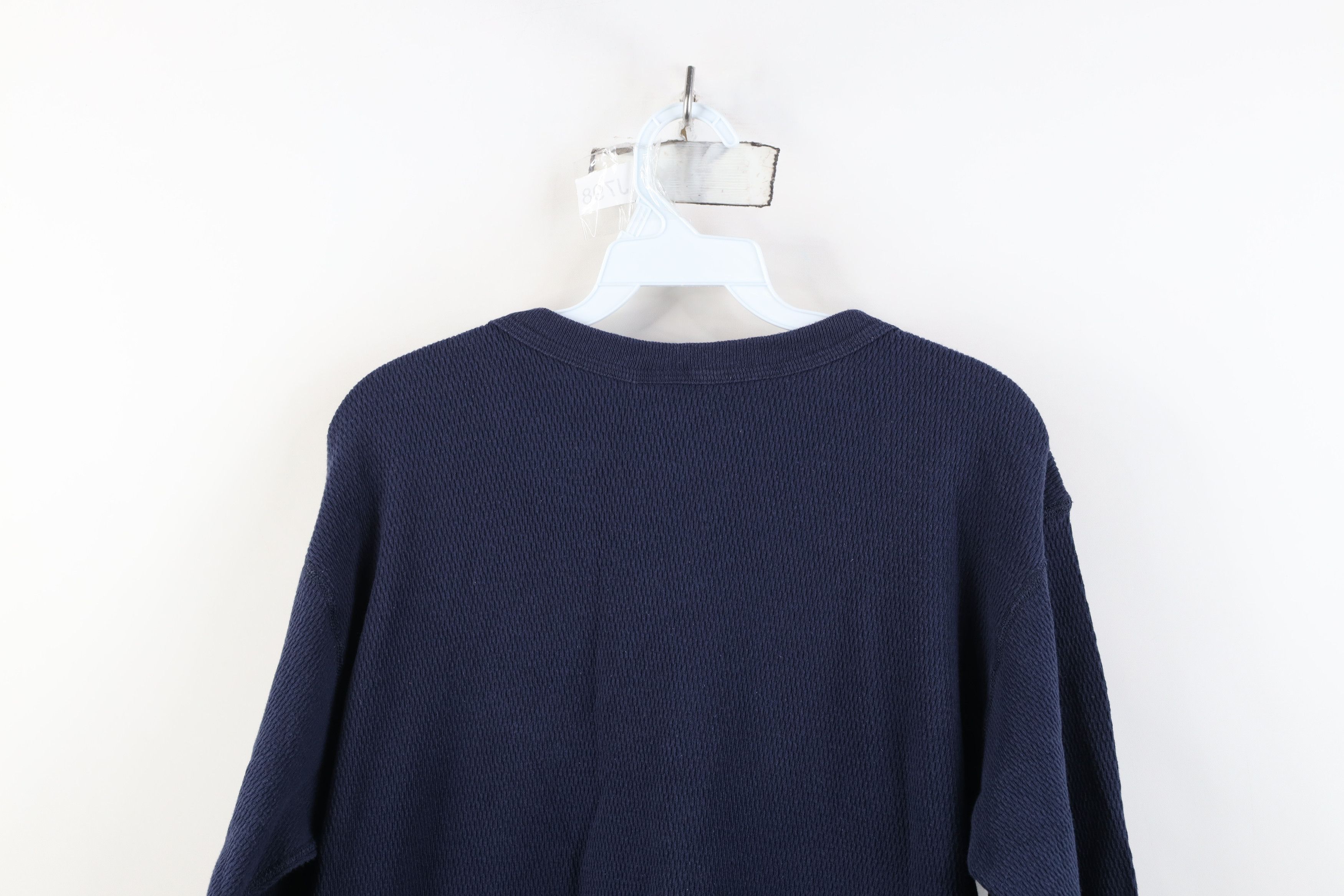 Vintage Vintage 90s Streetwear Waffle Knit Long Sleeve T-Shirt Size US L / EU 52-54 / 3 - 10 Thumbnail