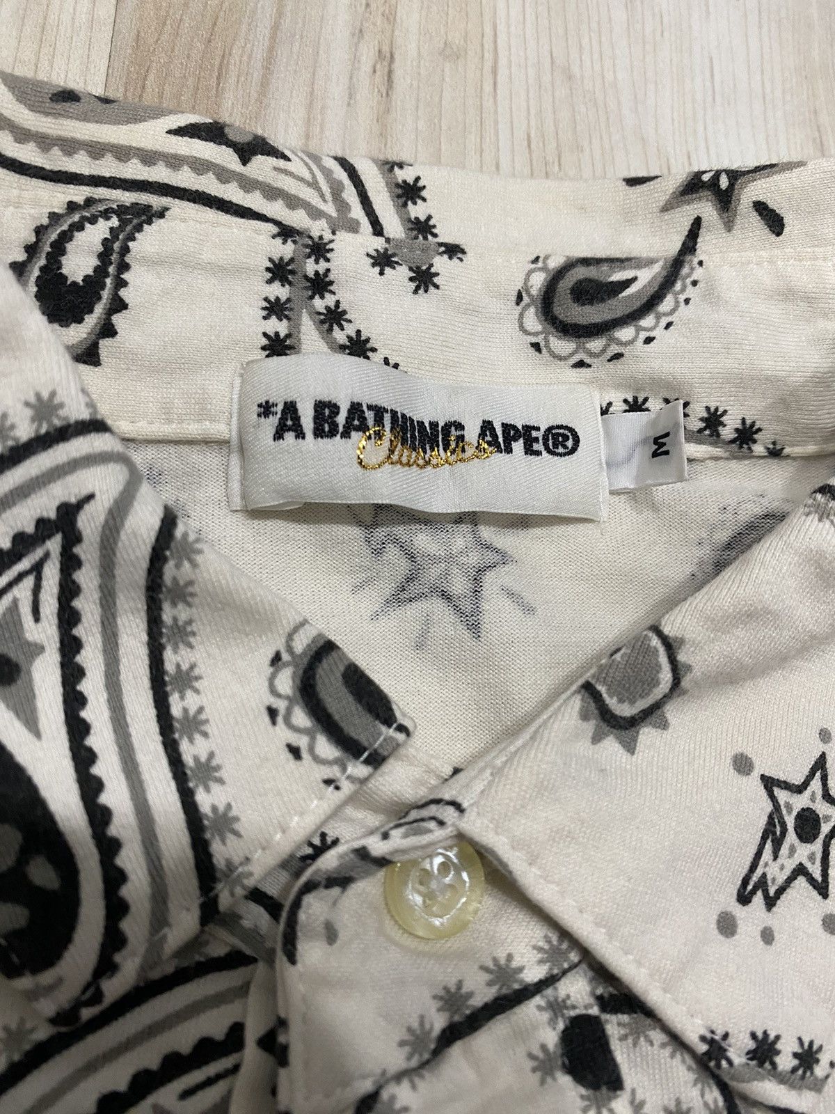 Bape Paisley Button Up S/S Shirt Size US M / EU 48-50 / 2 - 5 Thumbnail
