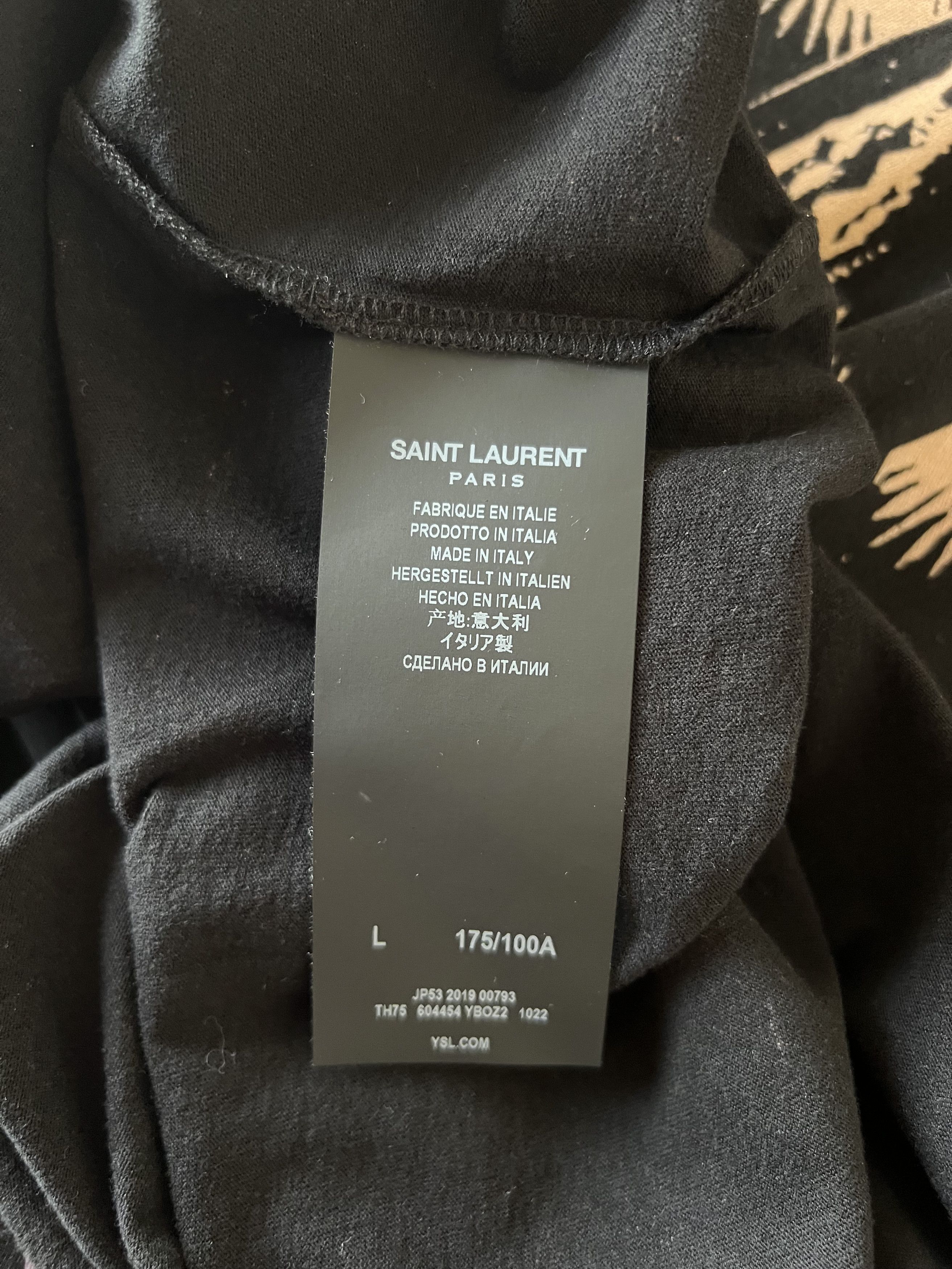 Saint Laurent Paris Saint Laurent Palm Print T-shirt Size US L / EU 52-54 / 3 - 4 Thumbnail