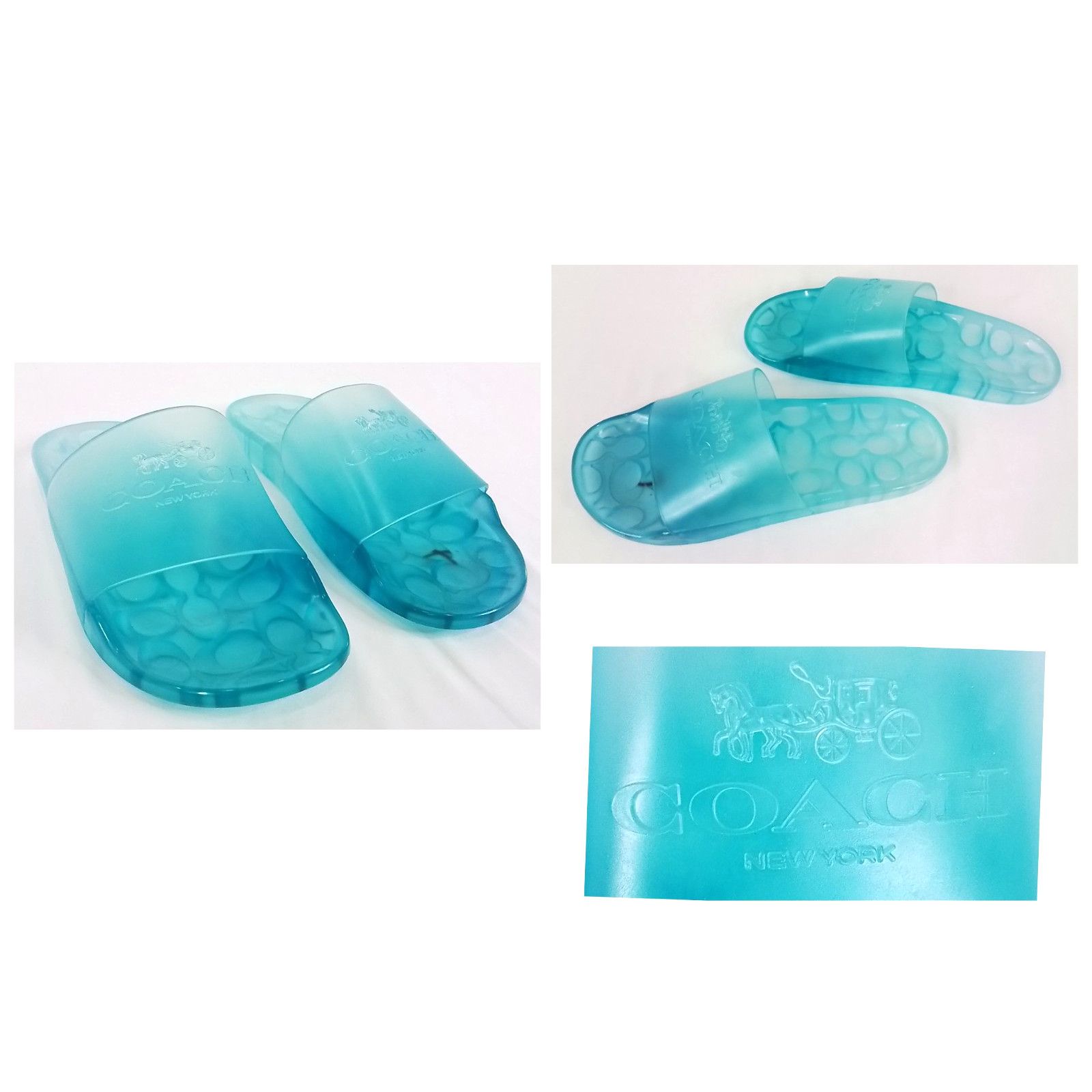 Coach Coach New York Ulyssa Women's Size 8 Jelly Slides Blue Size US 8 / IT 38 - 1 Thumbnail