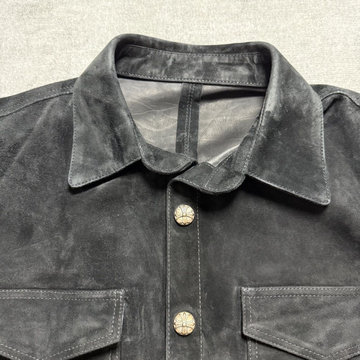 Chrome Hearts Chrome Hearts Silver Button Leather Shirt Size US S / EU 44-46 / 1 - 5 Thumbnail