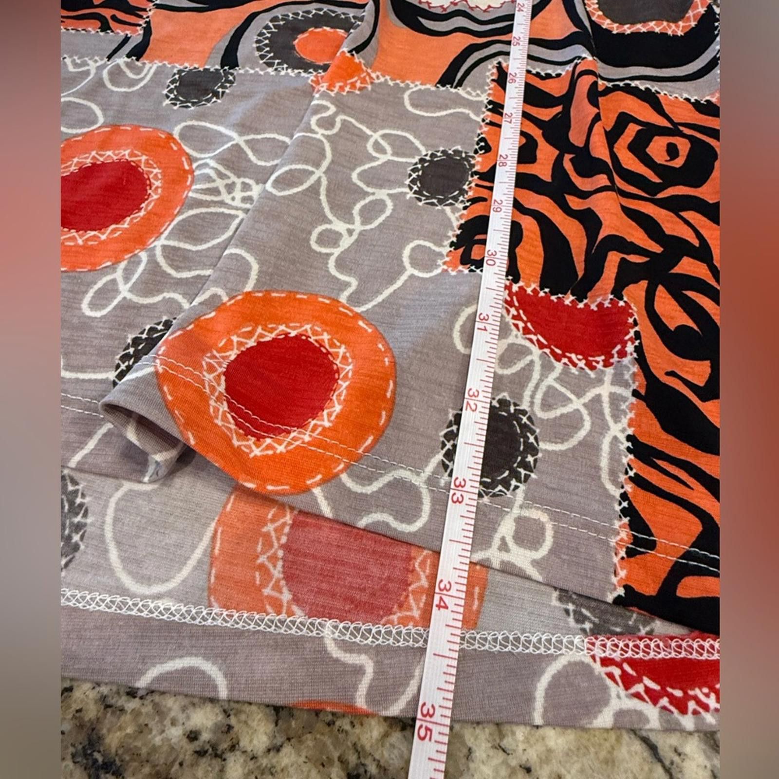 Other Evolution by Cyrus patchwork midi dress gray orange black M Size M / US 6-8 / IT 42-44 - 8 Thumbnail