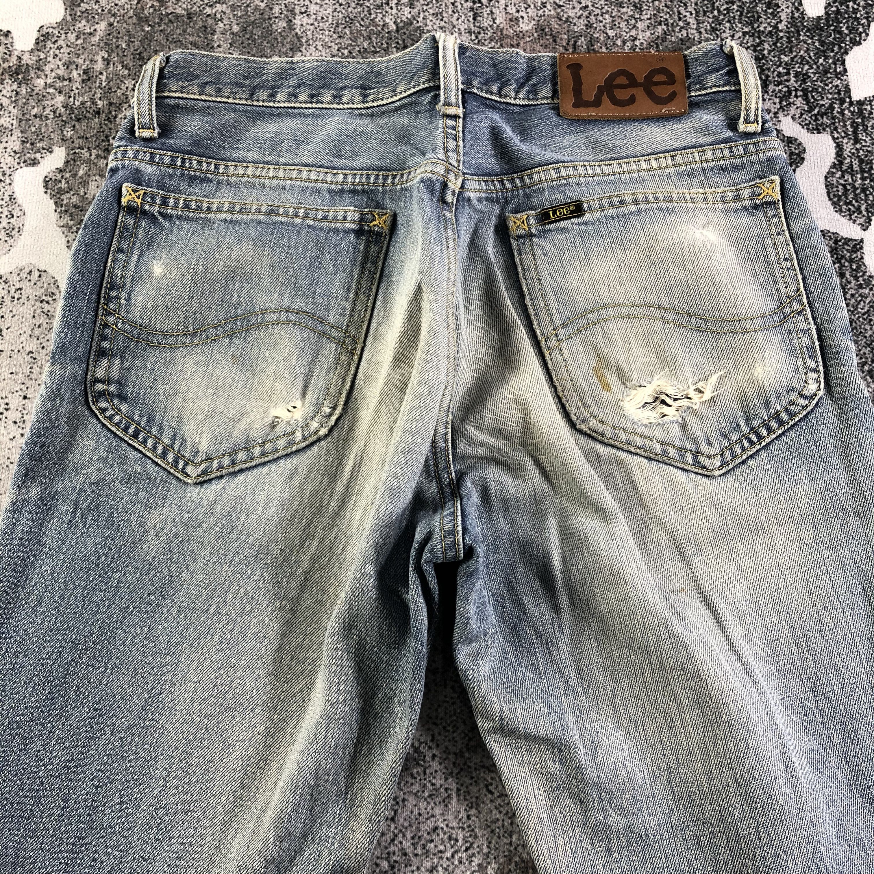 Lee Vintage Lee Flare Jeans Ripped Faded Blue KJ2531 Size US 29 - 4 Thumbnail
