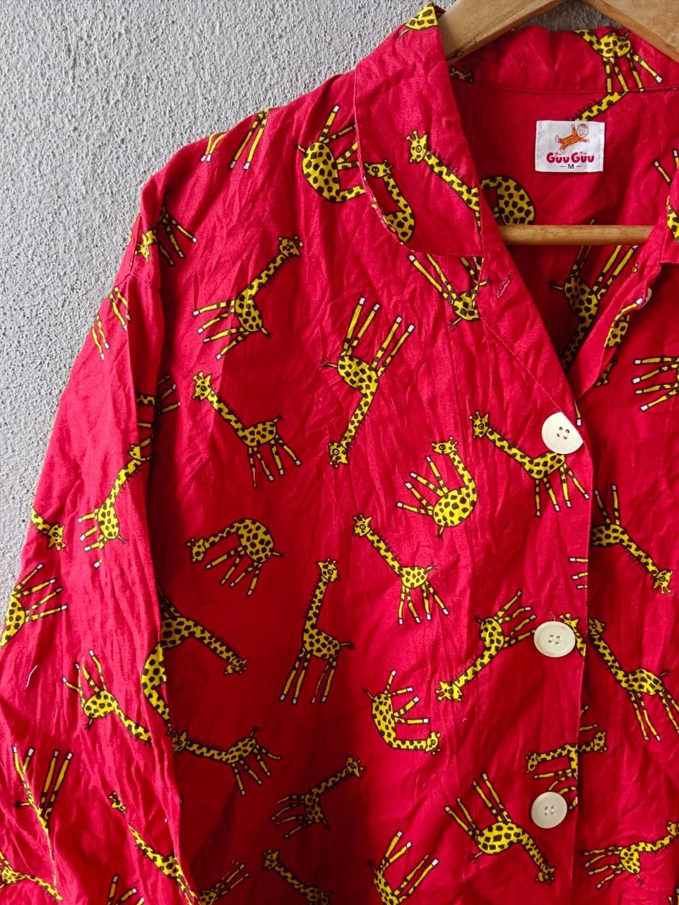 GU × Japanese Brand Guu Guu Shirt Giraffe Pattern Size M Made in Japan Size US M / EU 48-50 / 2 - 6 Thumbnail