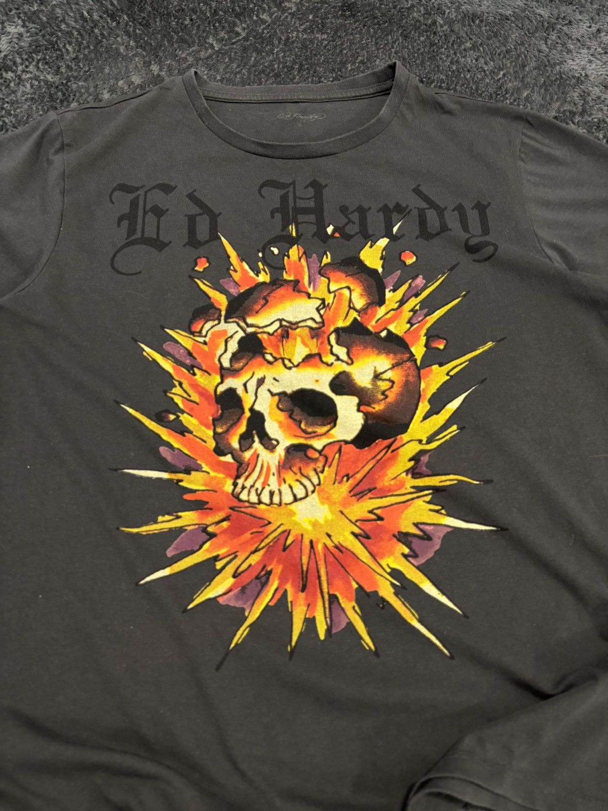 Ed Hardy Vintage Ed Hardy Y2K Affliction Style Skull Tee Size US L / EU 52-54 / 3 - 2 Thumbnail