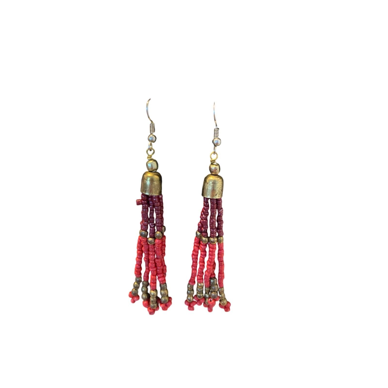 Other fringe earrings colorful beaded Size ONE SIZE - 1 Thumbnail