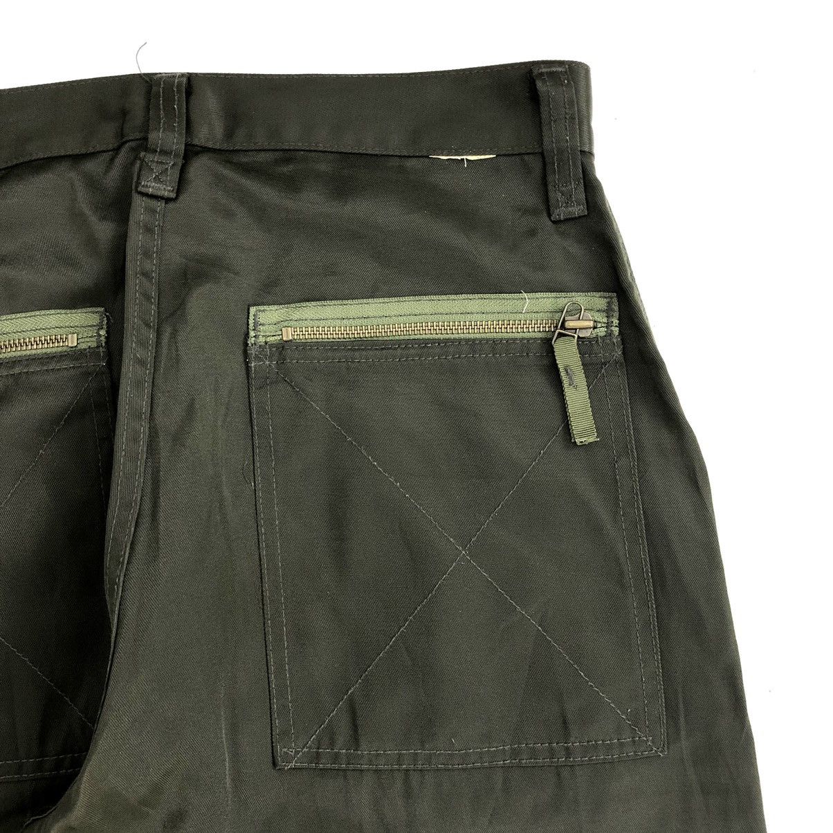 If Six Was Nine × Japanese Brand × Le Grande Bleu (L.G.B.) Vintage Bobson Big Pocket Bondage Cargo Olive Green Pants Size US 29 - 13 Thumbnail