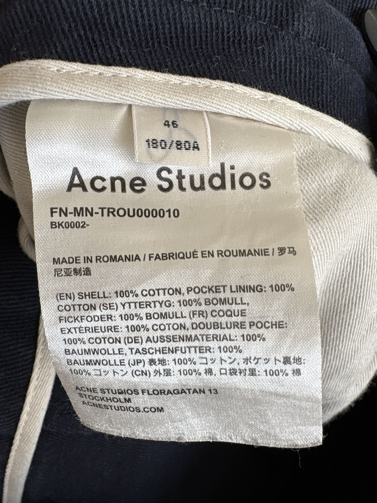Acne Studios Acne Studios Workwear Trousers Dark Blue Size US 30 / EU 46 - 5 Thumbnail