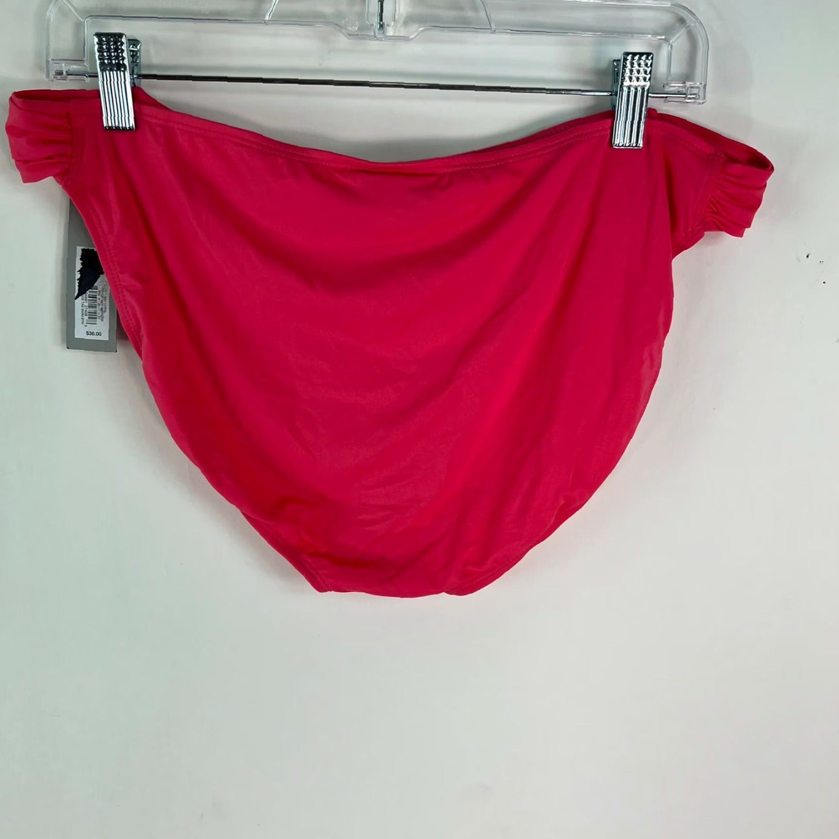 Apt. 9 Apt. 9 Womens Bikini Bottom Hipster Coral Size 16 Side Tabbed Swim Bottom Solid Fringe 32 in Pink Swimsuit Bottom Womens Size 38" / US 16 / IT 52 - 3 Thumbnail