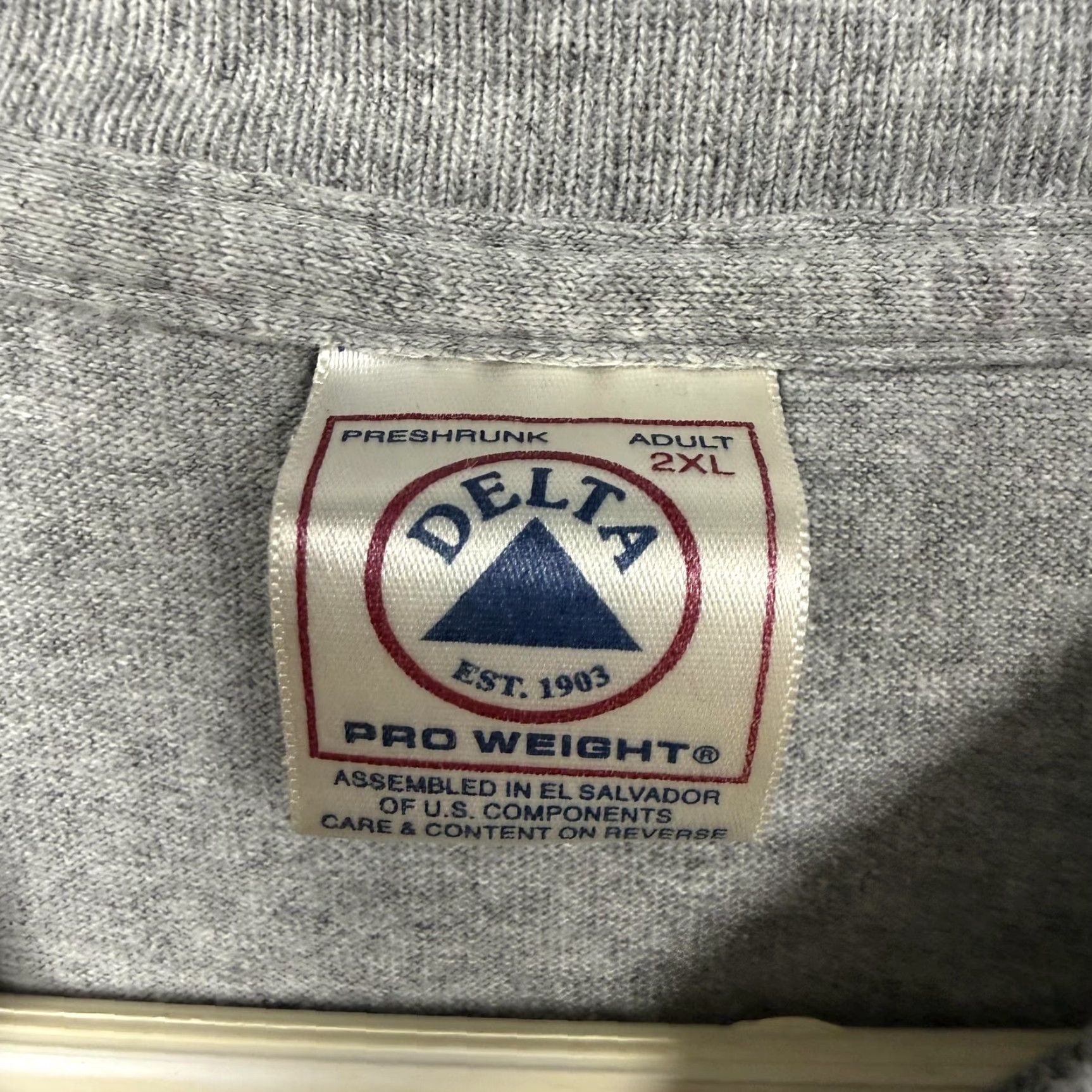 Delta VINTAGE Ground Zero 9-11-01 NEW YORK CITY USA Patriotic Delta Pro Weight T-Shirt Mens 2XL Gray Crew Neck Short Sleeve Graphic Print Size US XXL / EU 58 / 5 - 4 Thumbnail