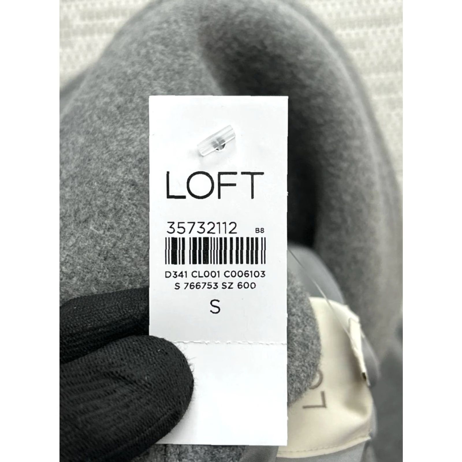 Ann Taylor VINTAGE Loft Jacket Womens Small Gray Fleece Peacoat New Size S / US 4 / IT 40 - 4 Thumbnail