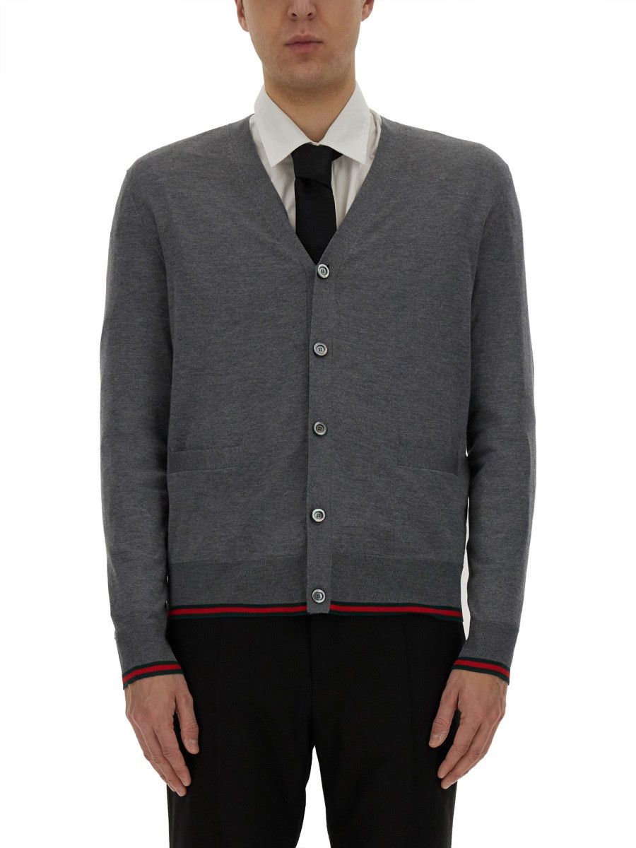 Gucci GUCCI WEB PATTERN CARDIGAN - BLUE Size US L / EU 52-54 / 3 - 1 Thumbnail