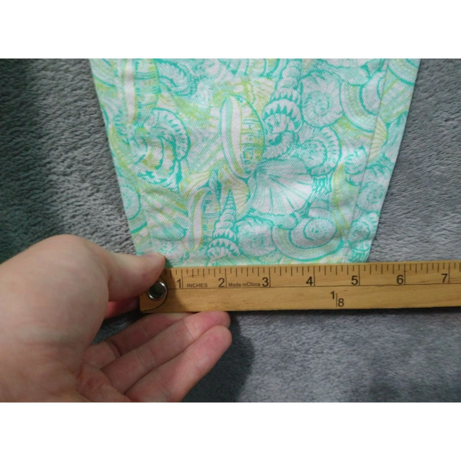 Vineyard Vines Vineyard Vines Jeans Womens 6 Green Nantucket Seashells Skinny Stretch Casual Denim 5-Pocket Design Womens Skinny 6 Green Cotton Spandex Size 28" / US 6 / IT 42 - 6 Thumbnail