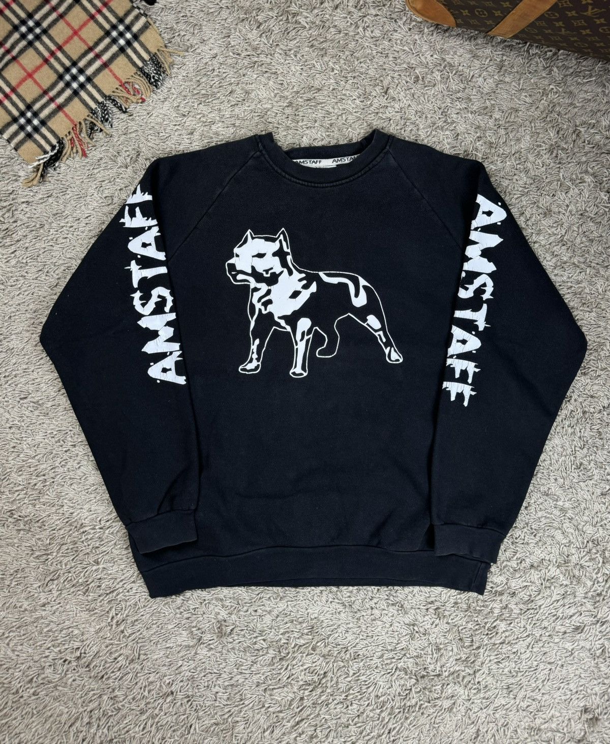 Vintage Vintage sweatshirt crewneck Amstaff original item Size US XL / EU 56 / 4 - 1 Thumbnail