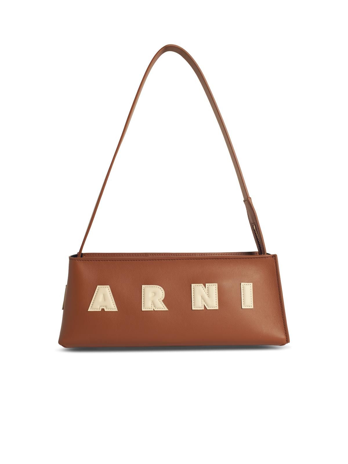 Marni Museo Baguette Bag In Brown Leather, Women's