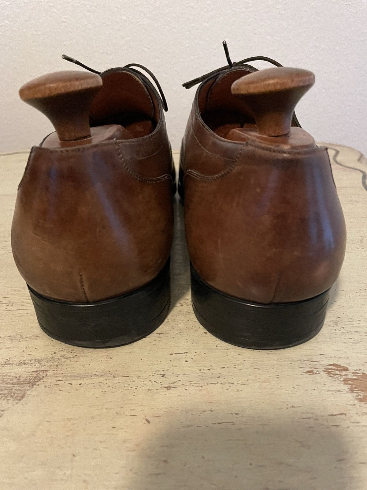 Santoni Leather Cap Toe Oxford Size US 12 / EU 45 - 3 Thumbnail
