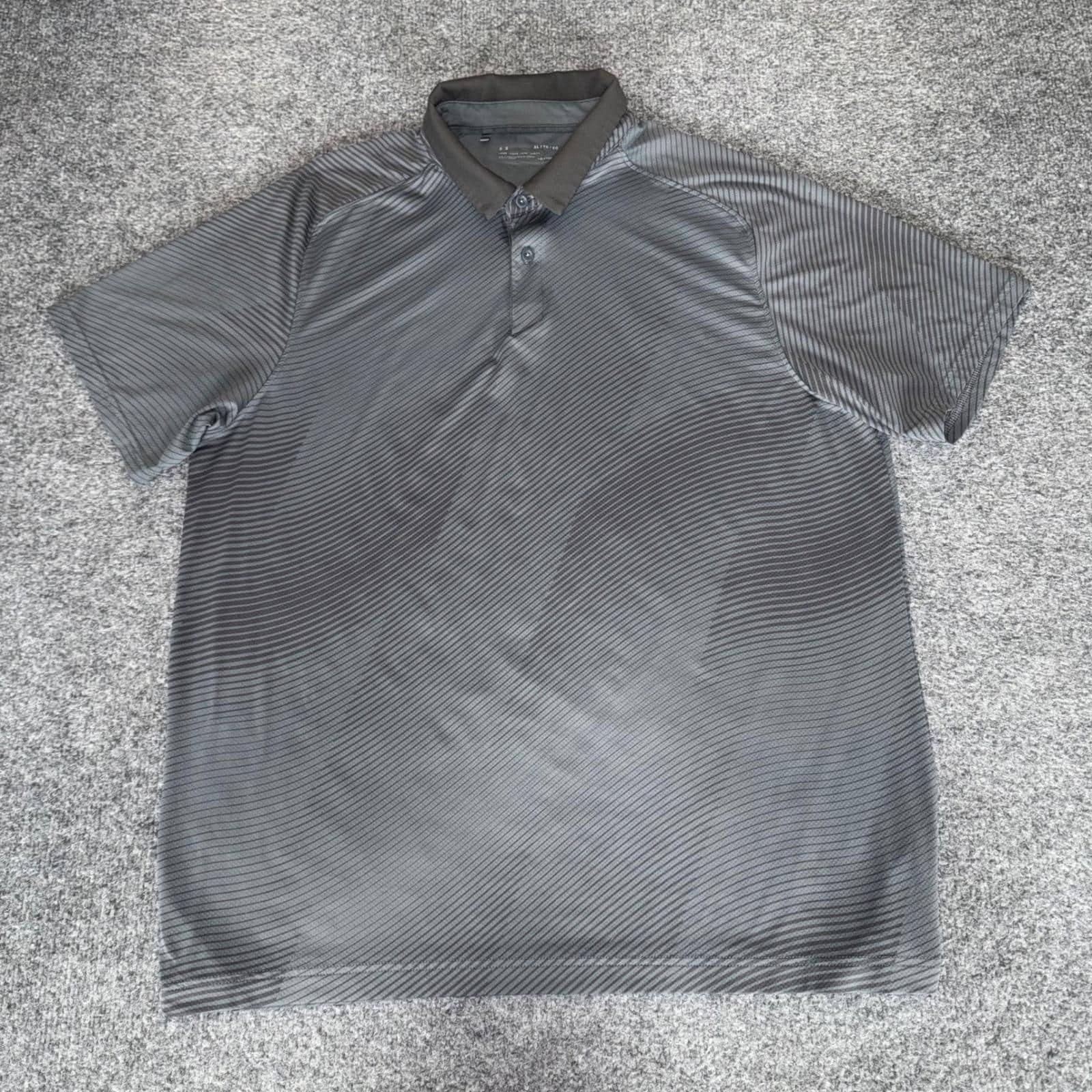 Under Armour Under Armour HeatGear Men XL Golf Polo Shirt Gray Striped Size US XL / EU 56 / 4 - 1 Thumbnail
