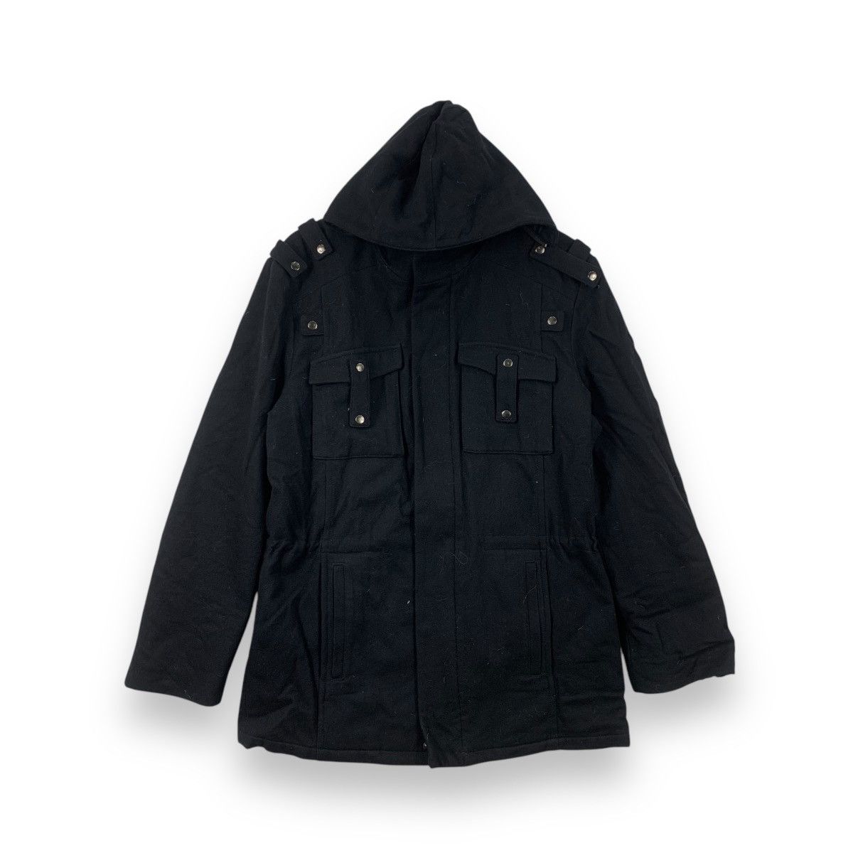 Japanese Brand Vintage BIGLIDUE JAPAN Hooded Military Style Jacket Utility Size L / US 10 / IT 46 - 1 Thumbnail