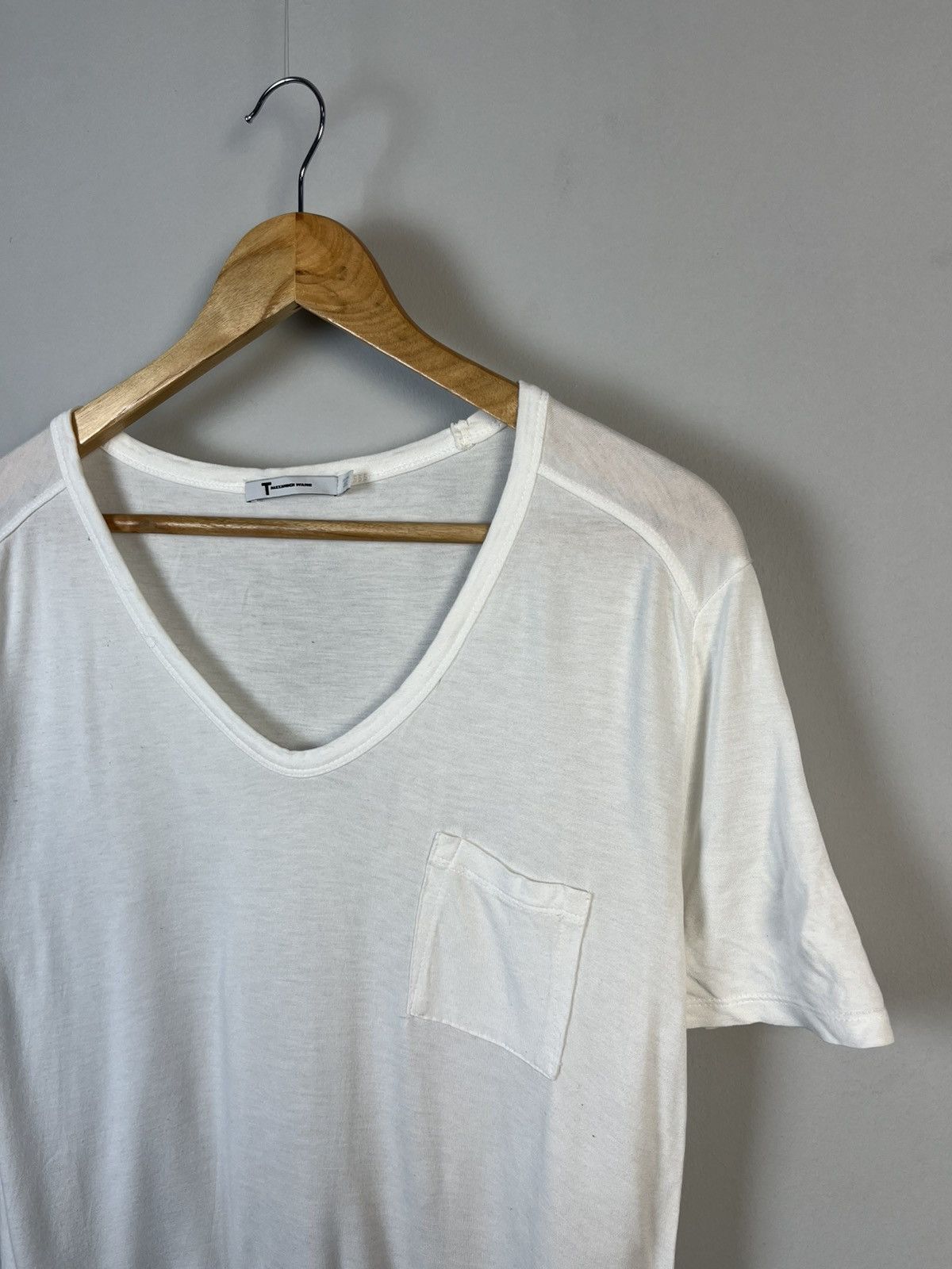 Alexander Wang Alexander Wang Basic Cotton V-neck Tee Shirt Size US S / EU 44-46 / 1 - 3 Thumbnail