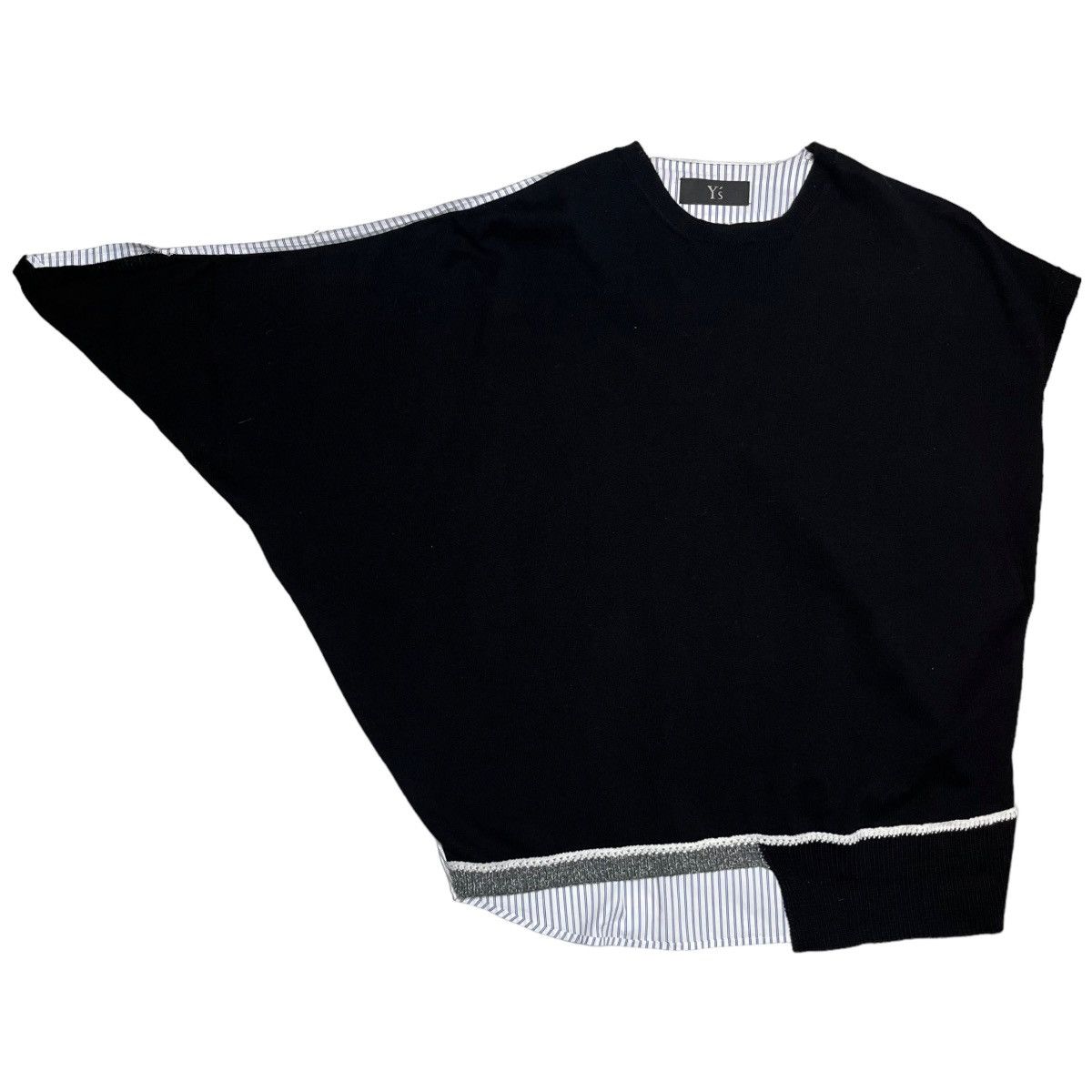 image of Y's By Yohji Yamamoto Patchwork Shirt in Black, Men's (Size Large)