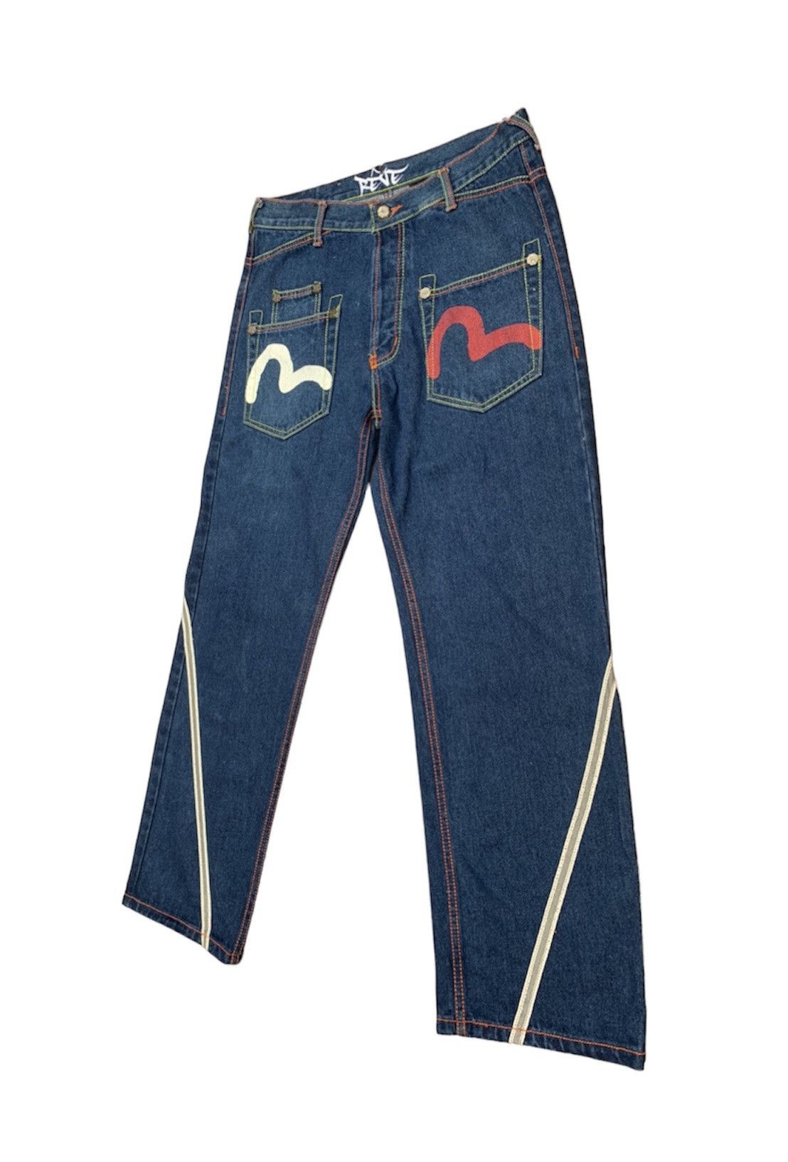 Vintage REVE Evisu Logo Japanese Denim Pants Size US 34 / EU 50 - 4 Thumbnail