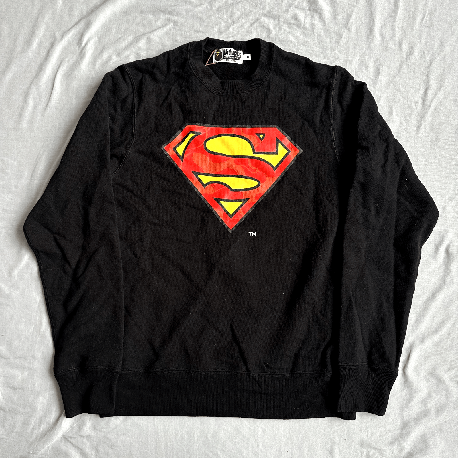 Bape BAPE x DC Superman Crewneck Black Size Medium Size US M / EU 48-50 / 2 - 1 Thumbnail