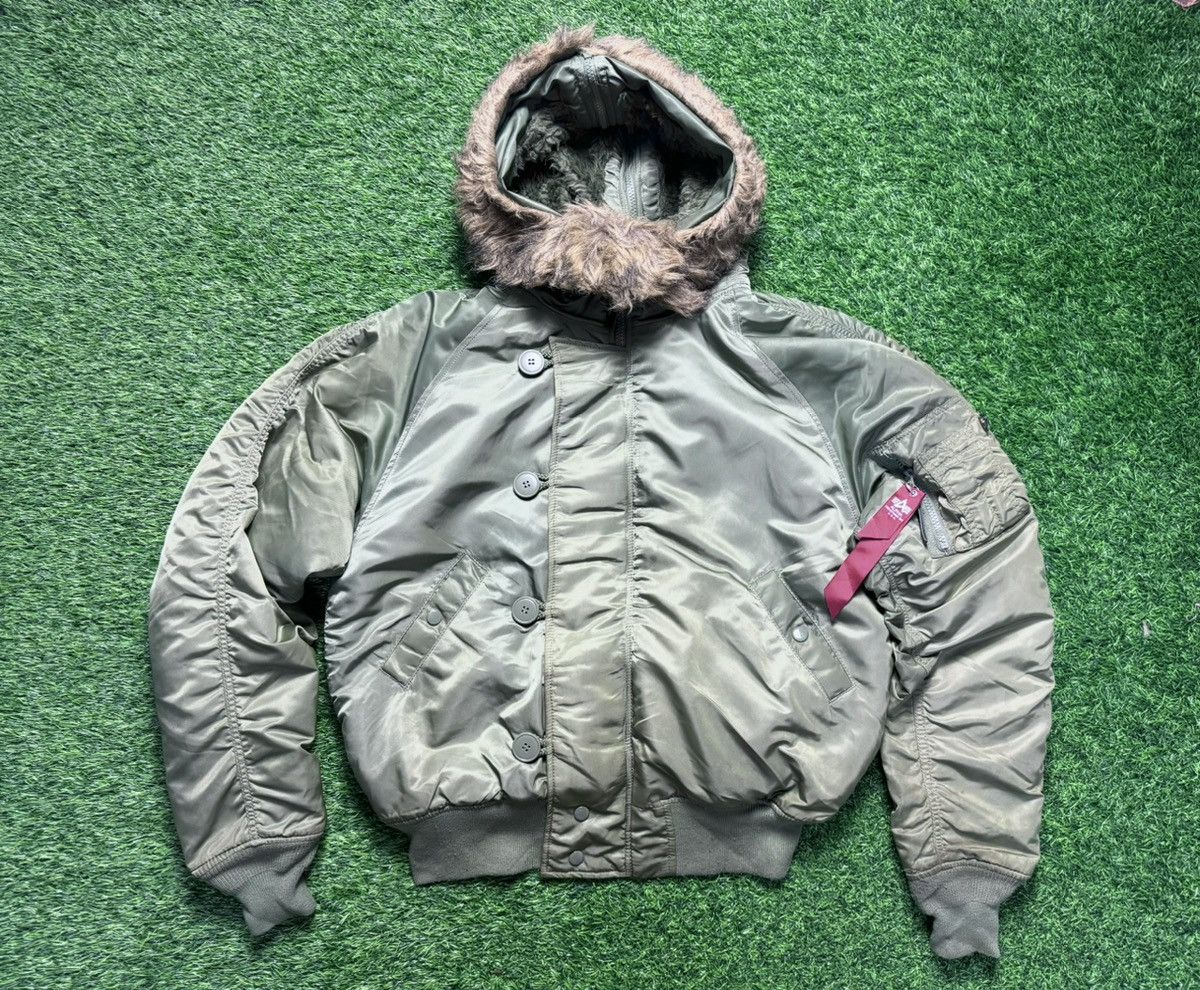 Vintage bomber jacket ALPHA INDUSTRIES - furr military MA-1 | Grailed