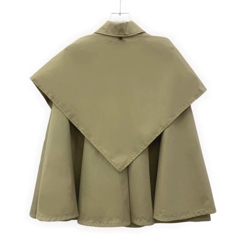 Dior Brown bee embroidered cotton lapel cloak coat 2505-Nex