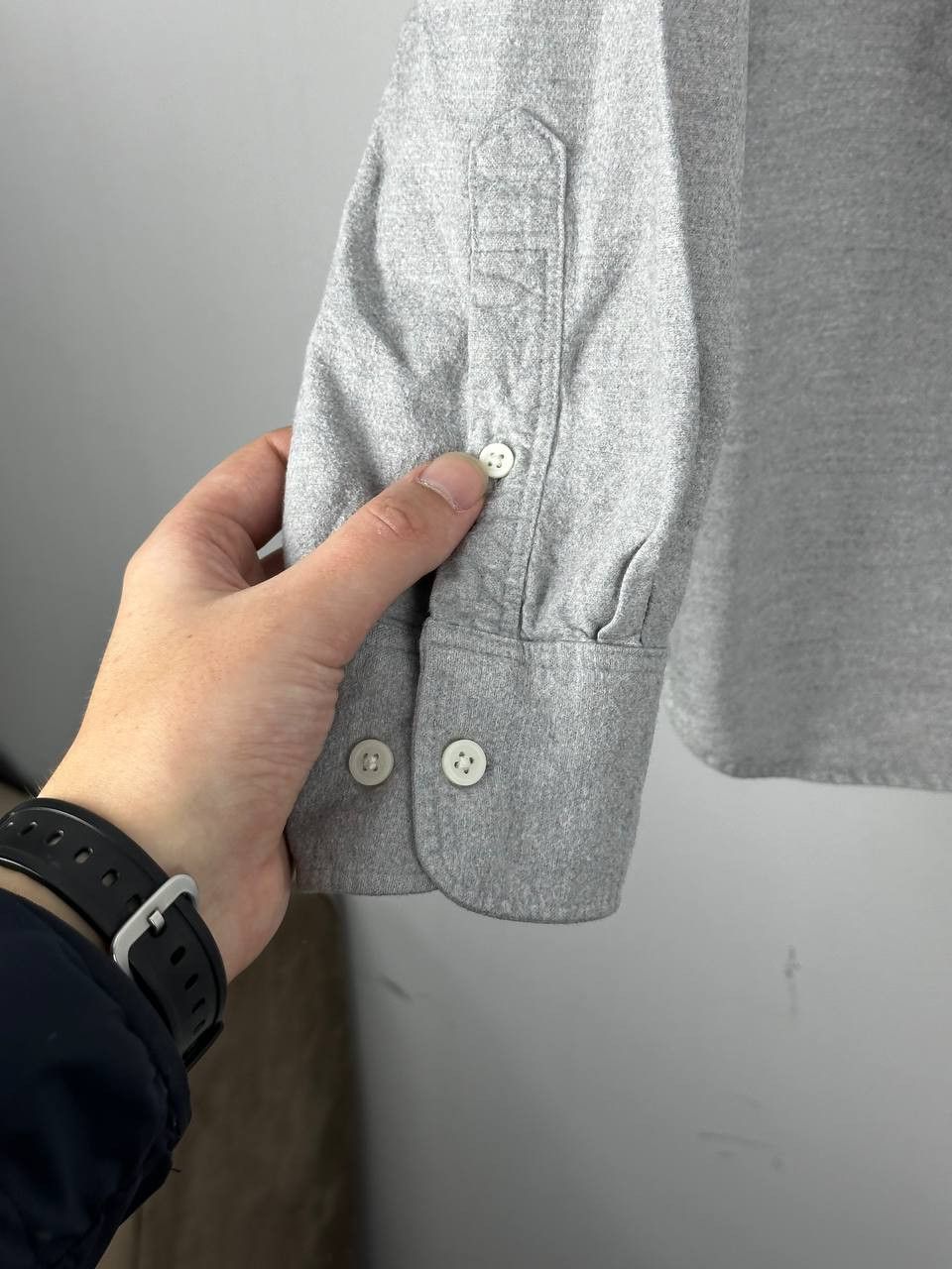 Japanese Brand Muji Summer Long Sleeve Grey Shirt Button-Up Size US M / EU 48-50 / 2 - 7 Thumbnail