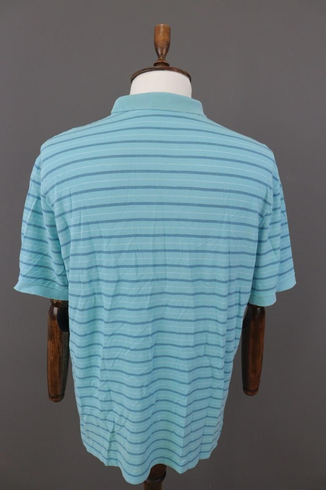 Lacoste Lacoste Blue Striped Short Sleeve Polo Shirt Size 8 / 3XL Size US XXL / EU 58 / 5 - 8 Thumbnail