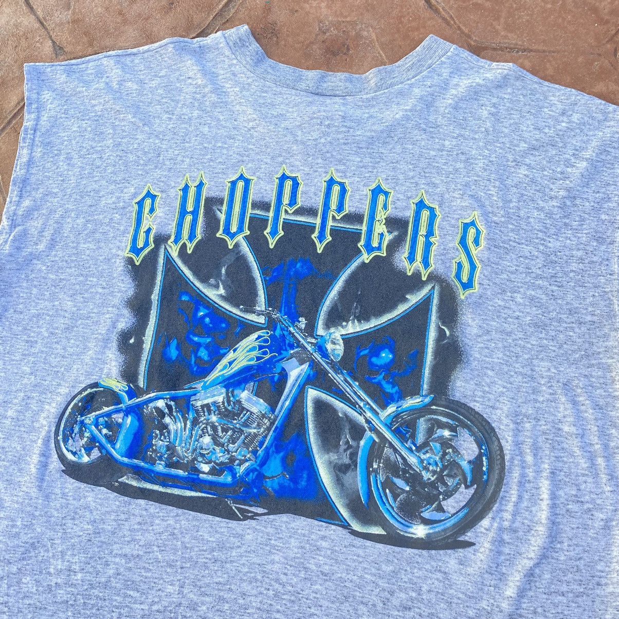 West Coast Choppers Vintage 90s Choppers Flame Sleeveless ERD GRUNGE BIKER TEE Size US XXL / EU 58 / 5 - 3 Thumbnail